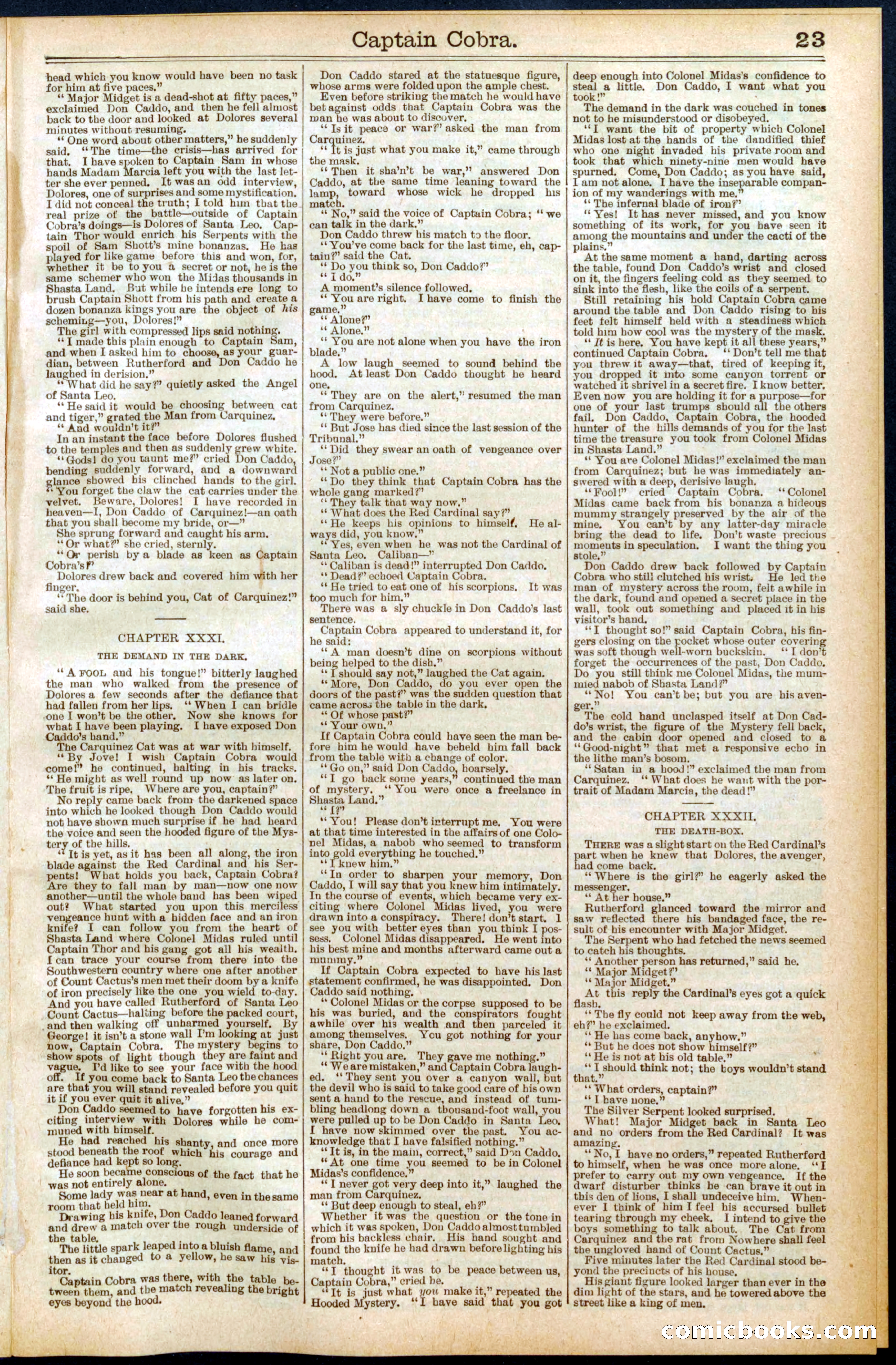 Beadle's Dime Library No. 569 — page 23 of 32