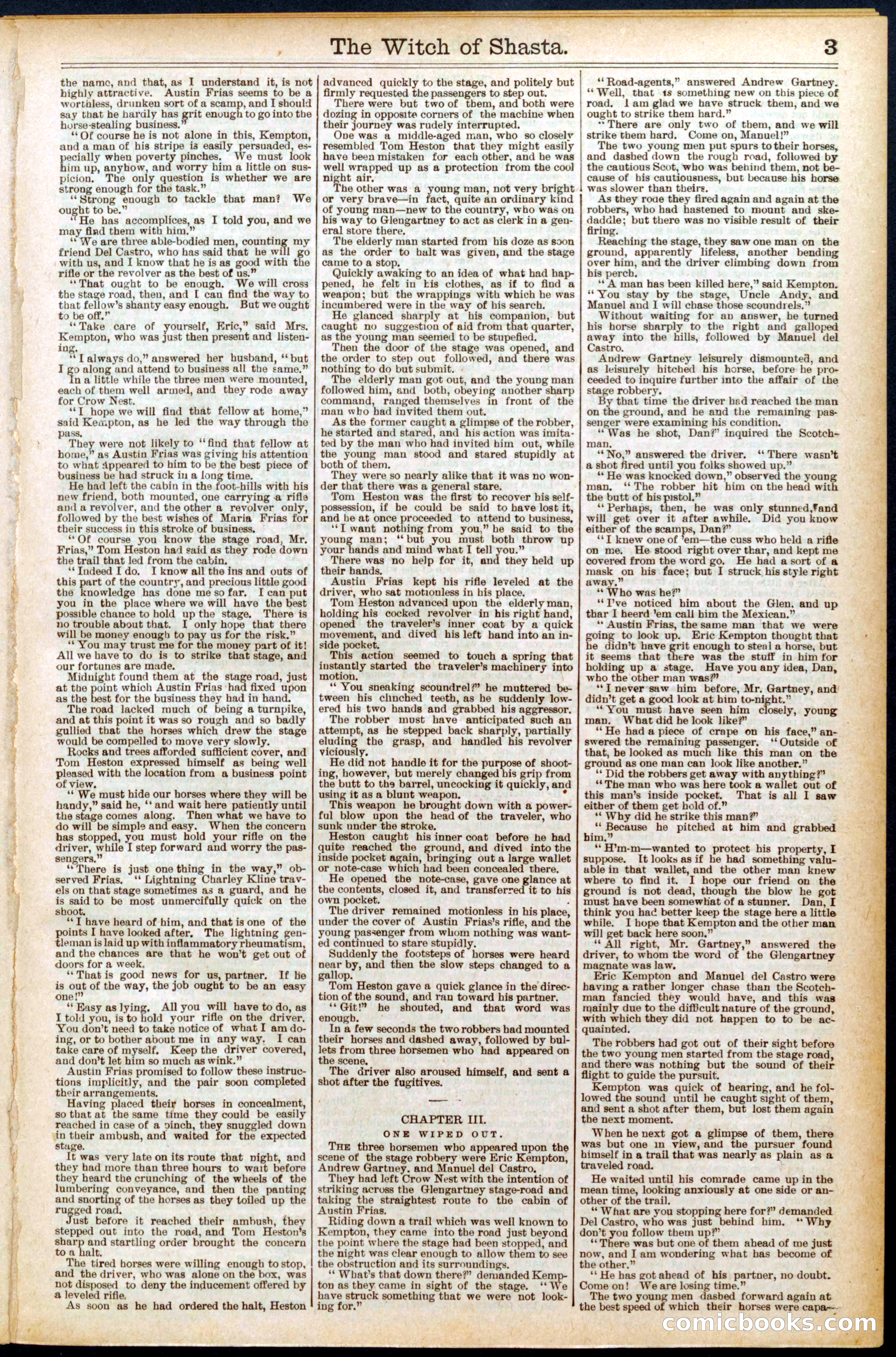 Beadle's New York Dime Library No. 573 — page 3 of 32