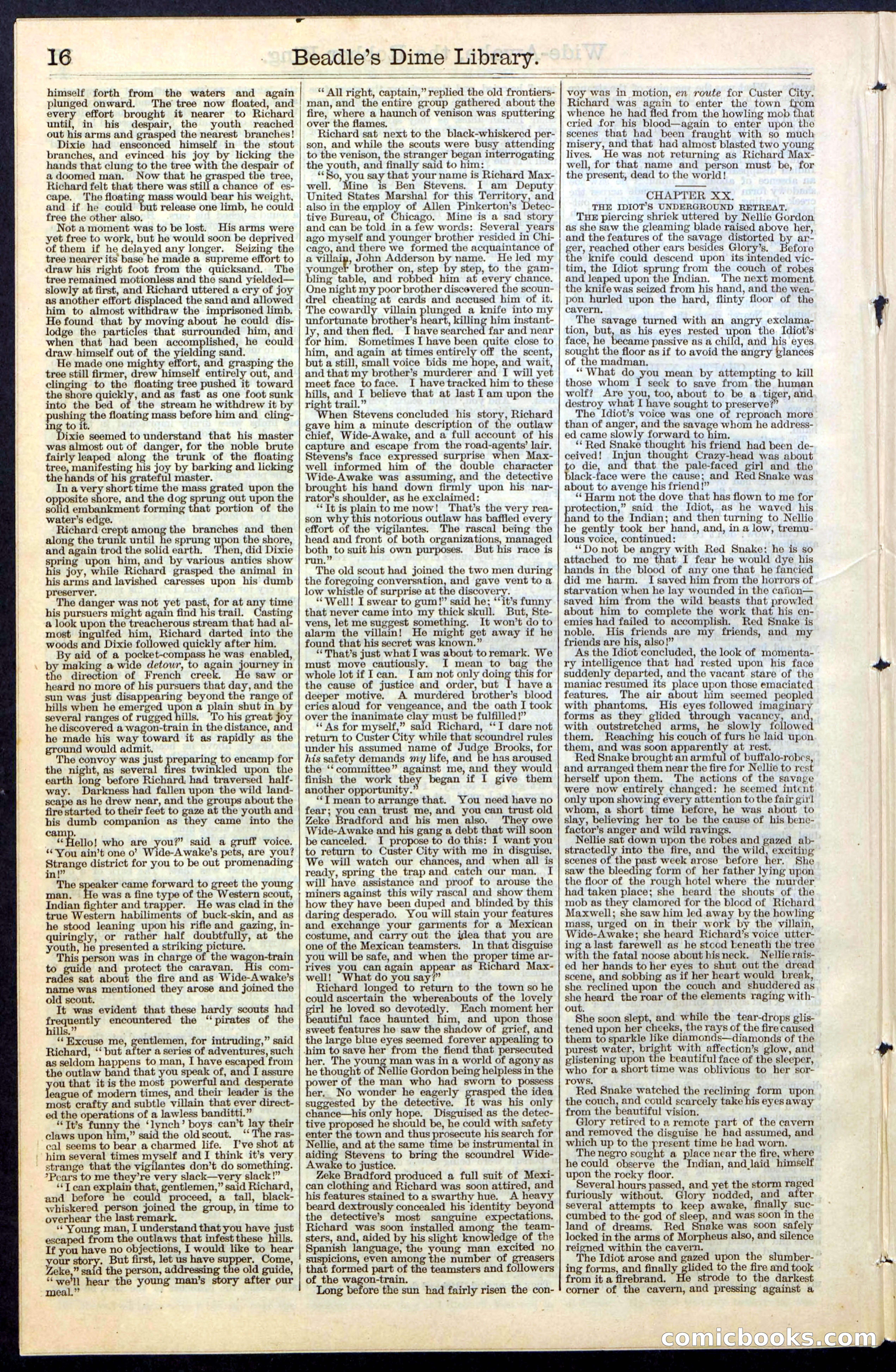 Beadle's New York Dime Library, No. 60 — page 16 of 24