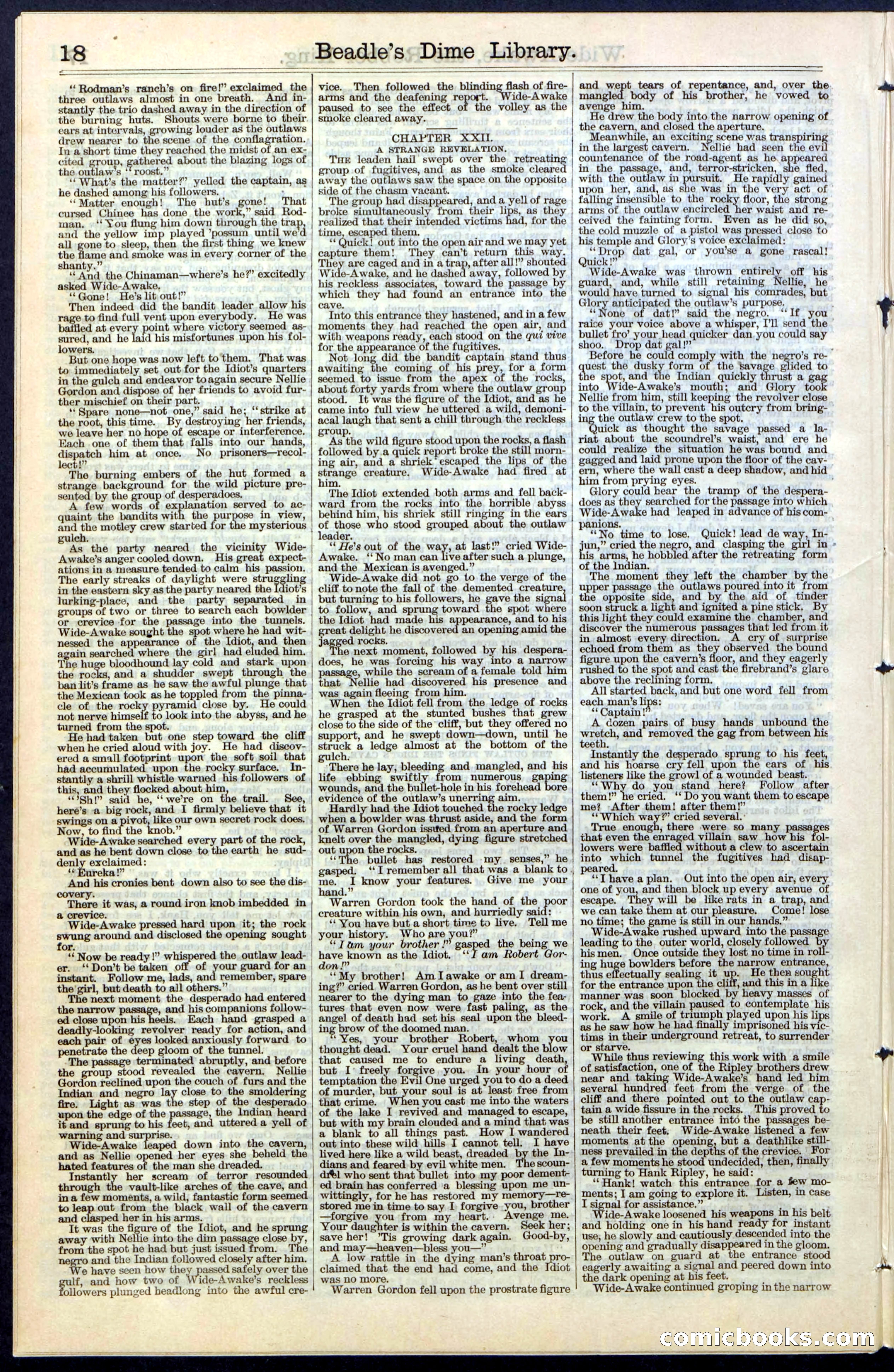 Beadle's New York Dime Library, No. 60 — page 18 of 24