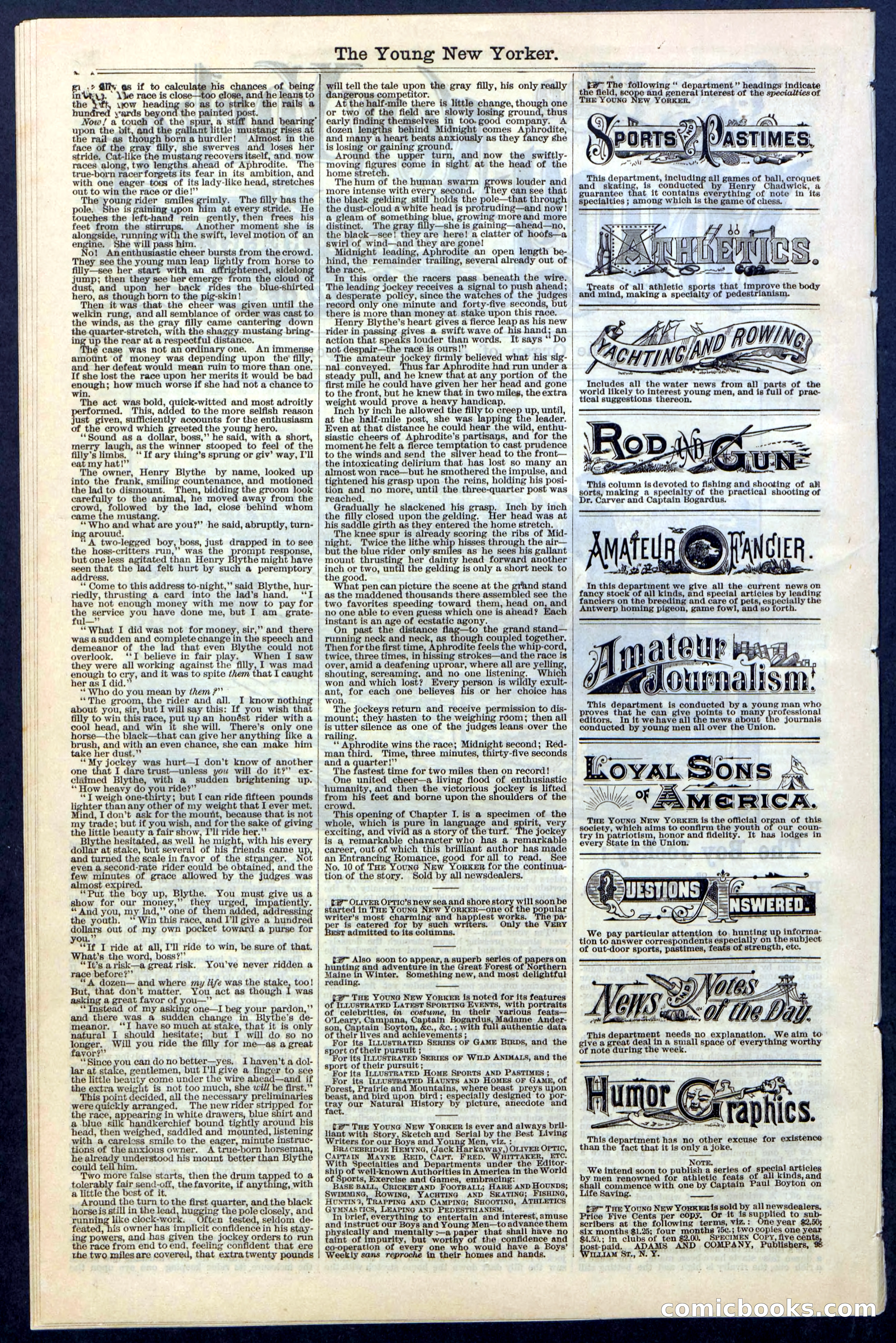 Beadle's New York Dime Library, No. 60 — page 24 of 24