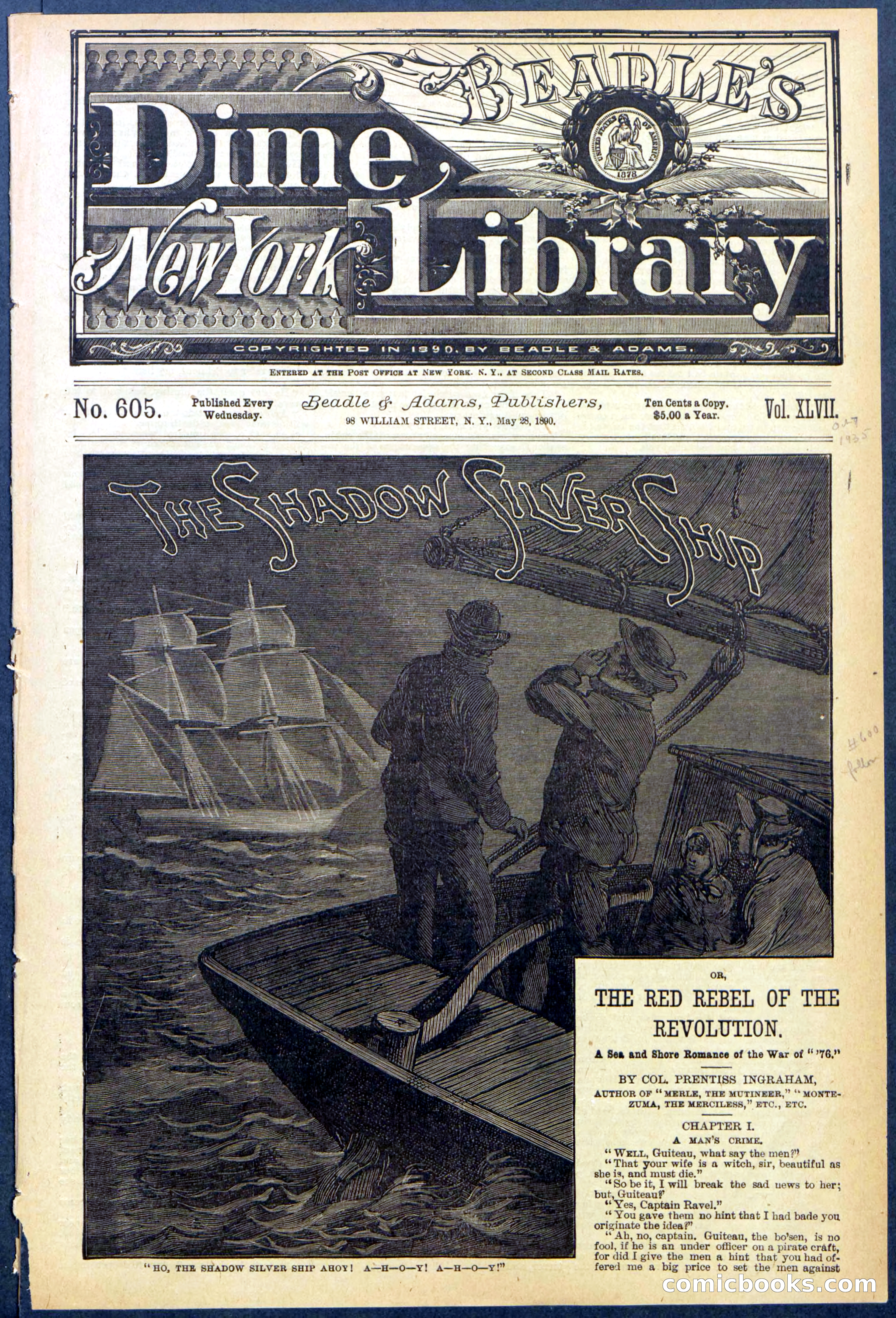 Beadle's New York Dime Library, No. 605 — page 1 of 32