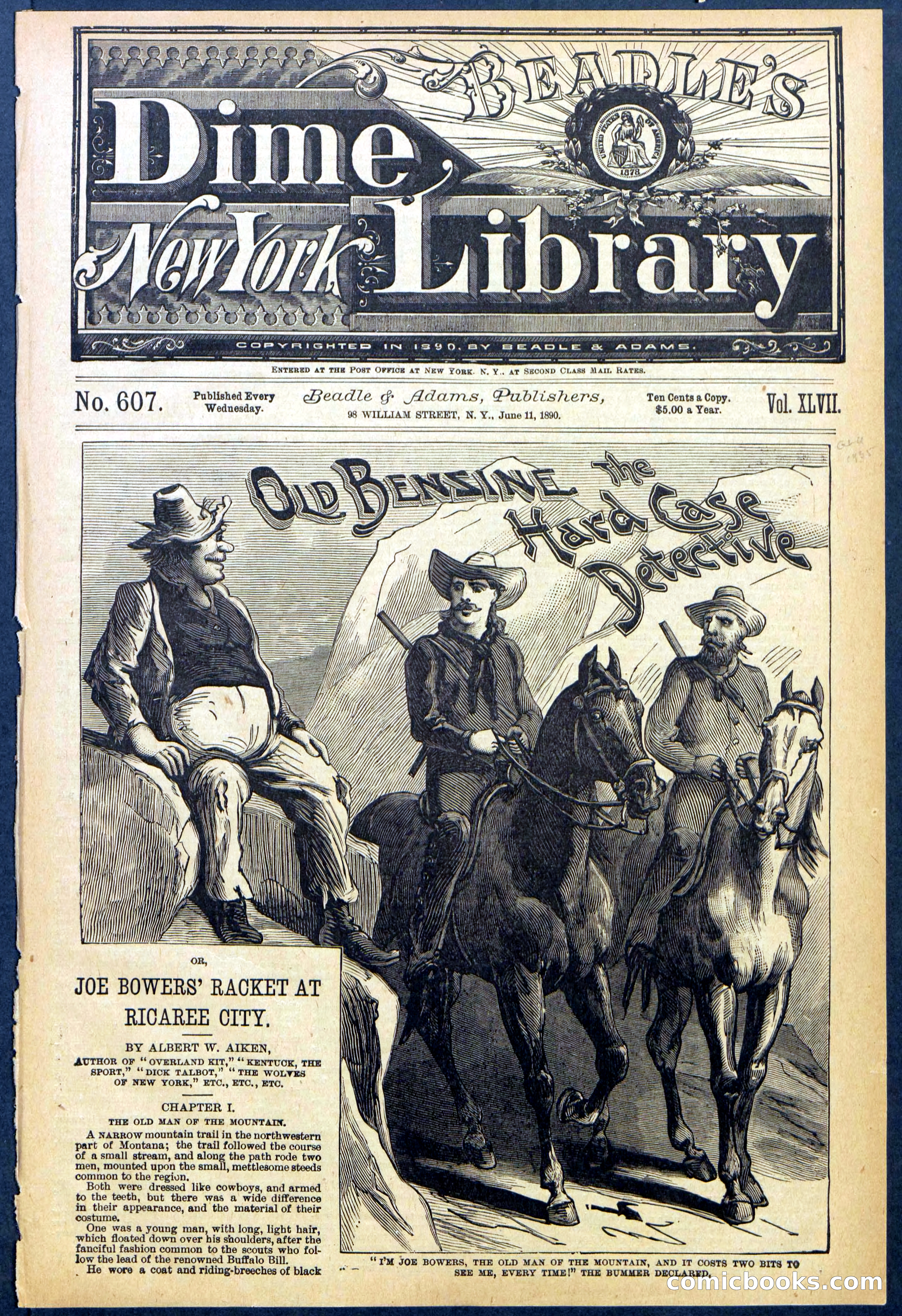 Beadle's New York Dime Library, No. 607 — page 1 of 32