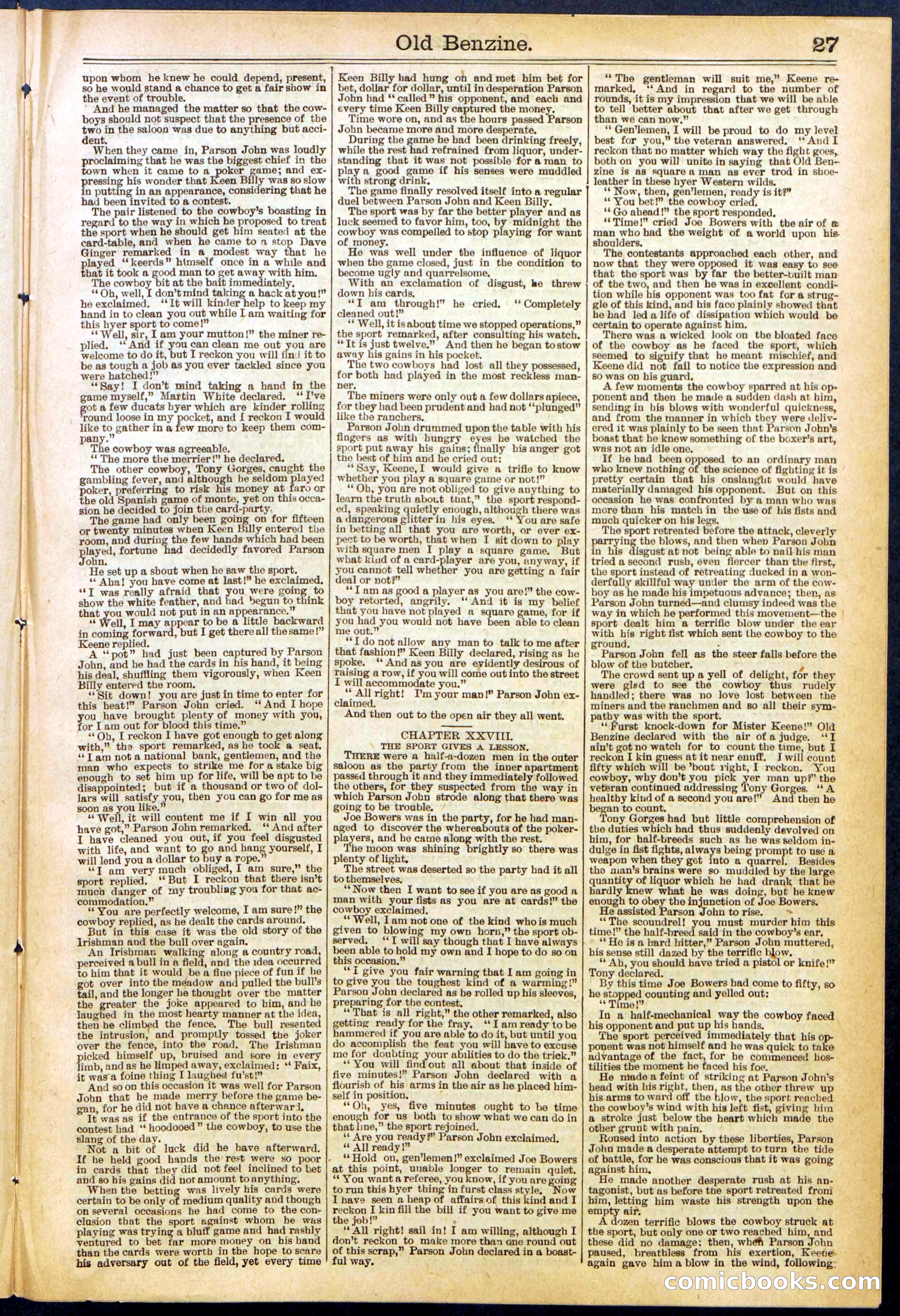 Beadle's New York Dime Library, No. 607 — page 27 of 32