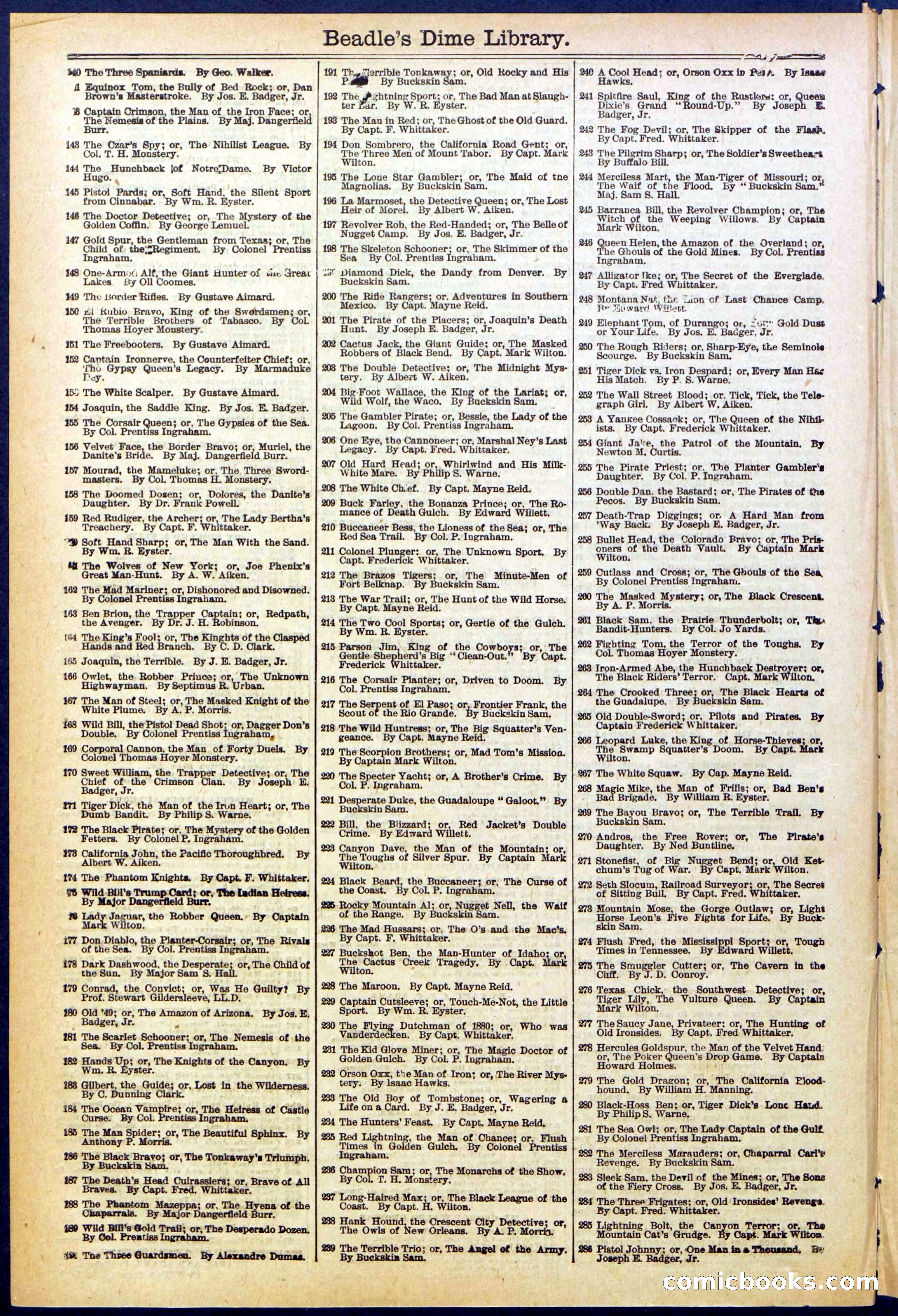 Beadle's New York Dime Library, No. 607 — page 30 of 32