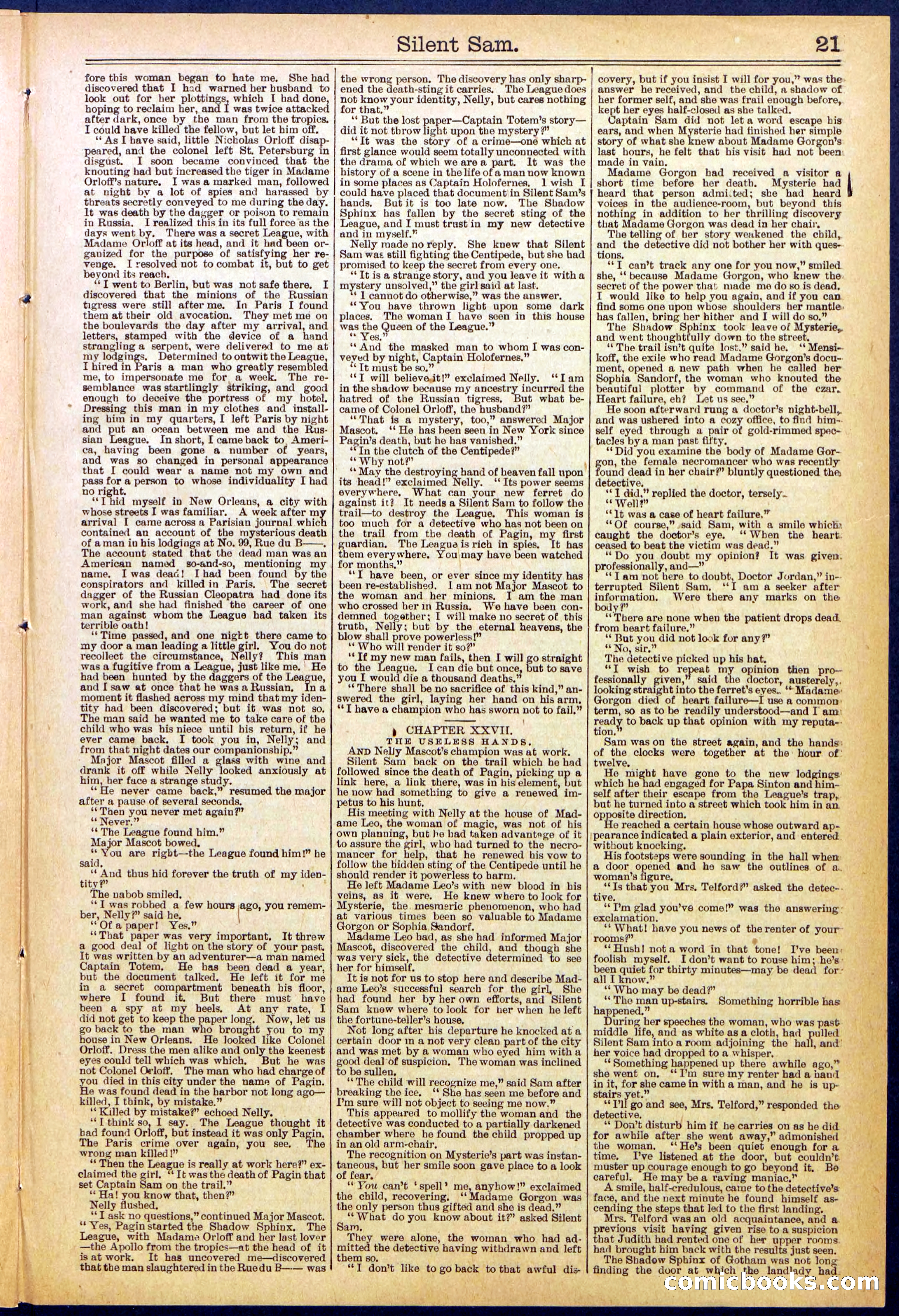 Beadle's New York Dime Library No. 608 — page 21 of 32