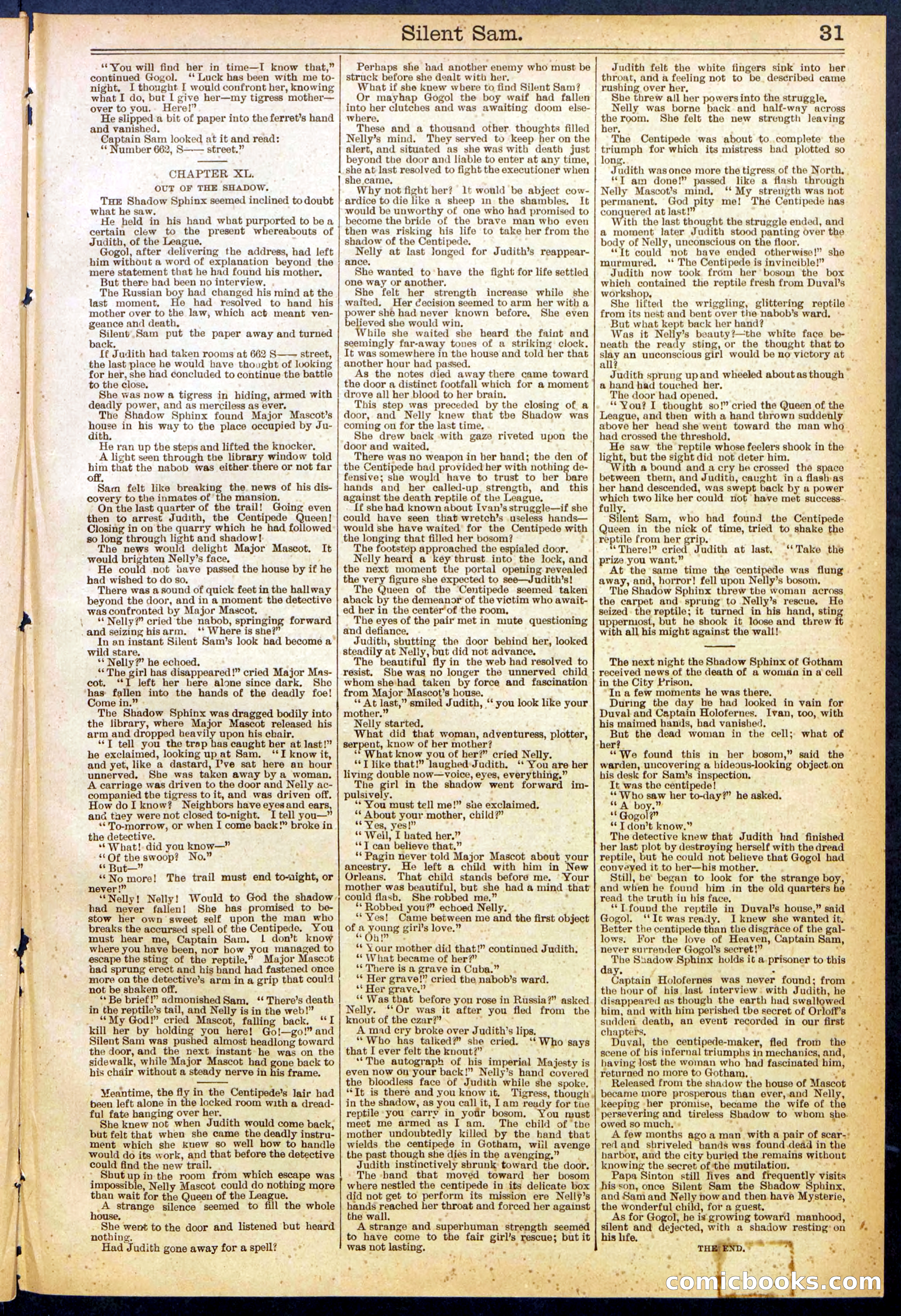 Beadle's New York Dime Library No. 608 — page 31 of 32