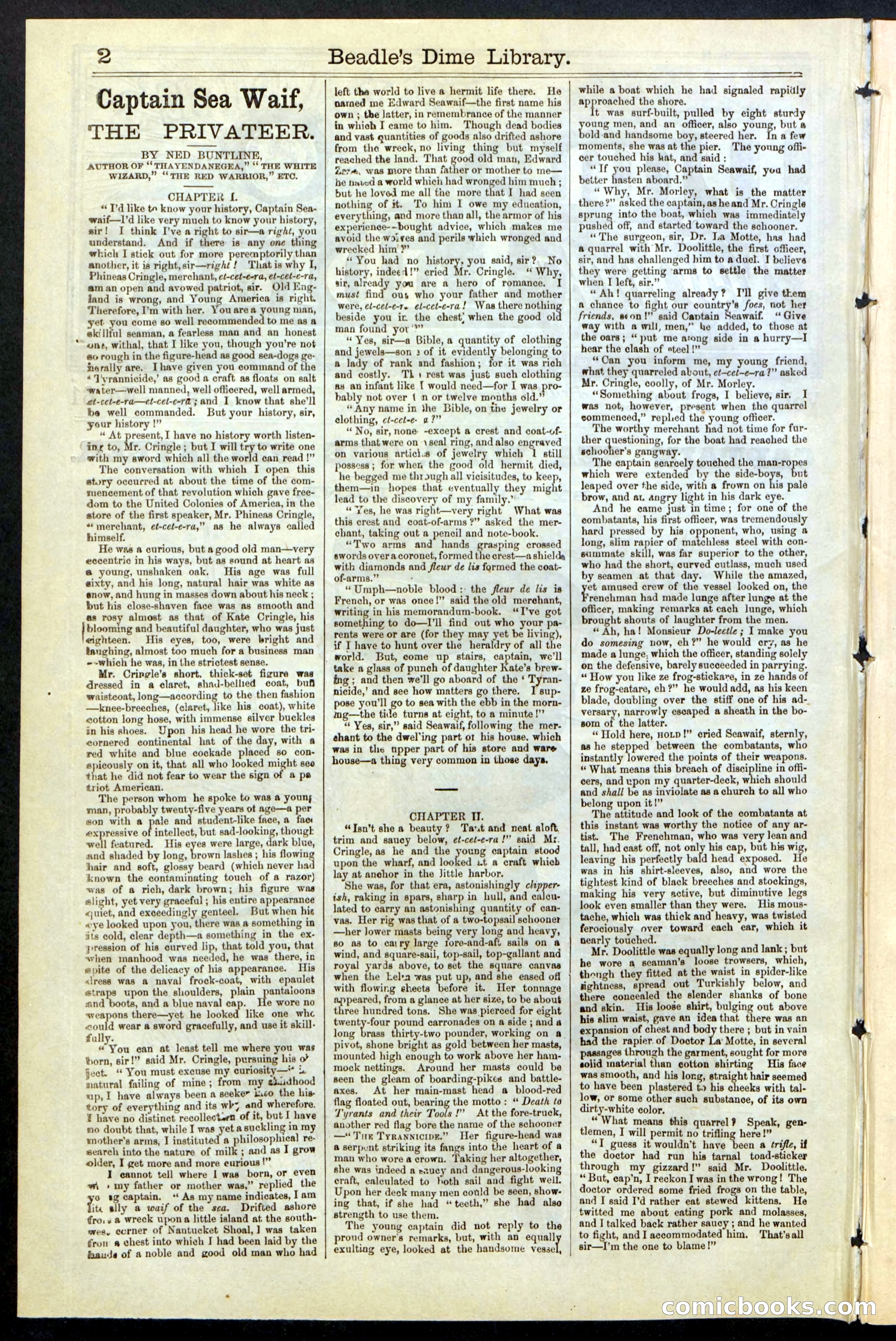 Beadle's New York Dime Library No. 61 — page 2 of 48