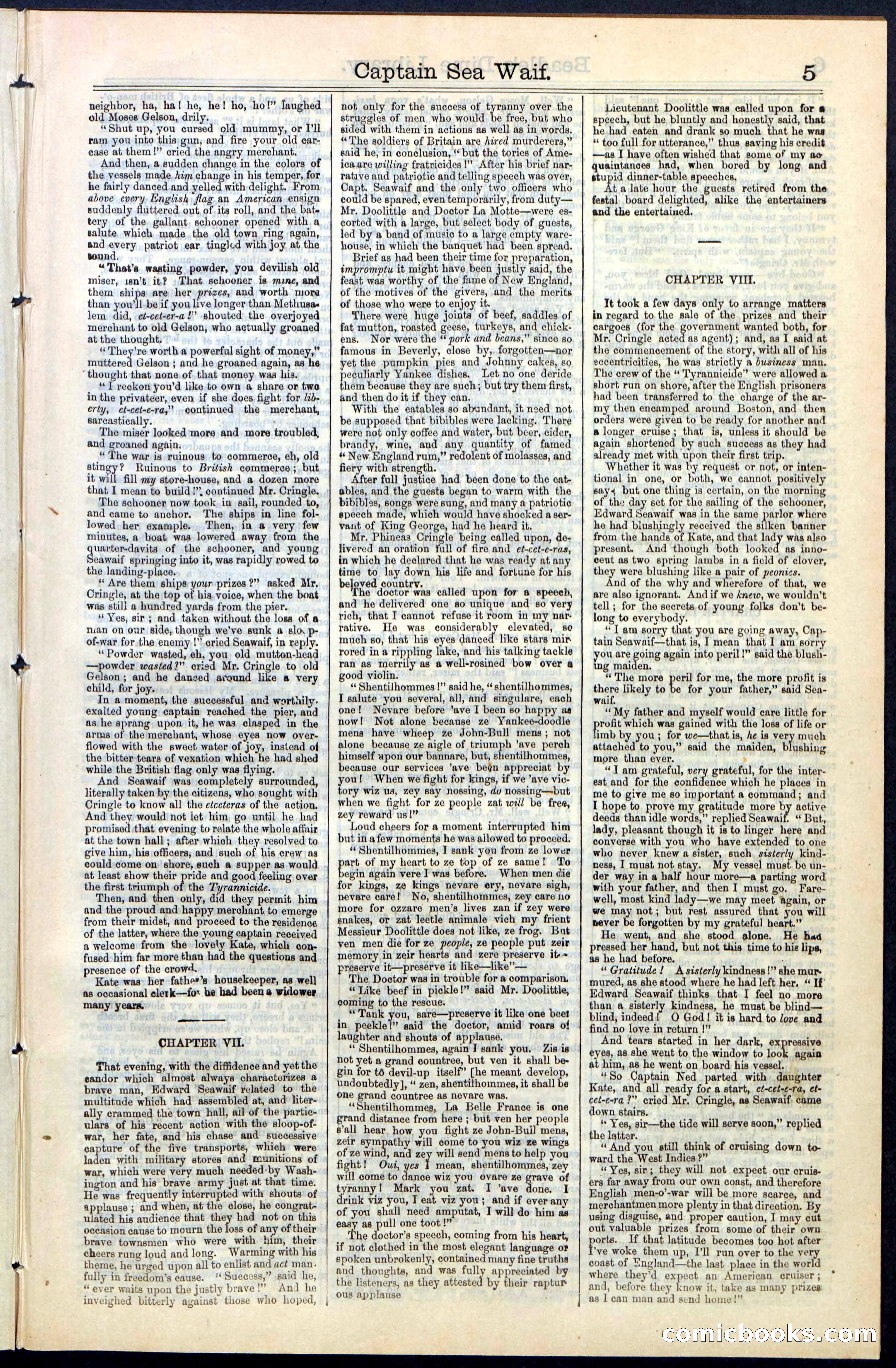 Beadle's New York Dime Library No. 61 — page 5 of 48