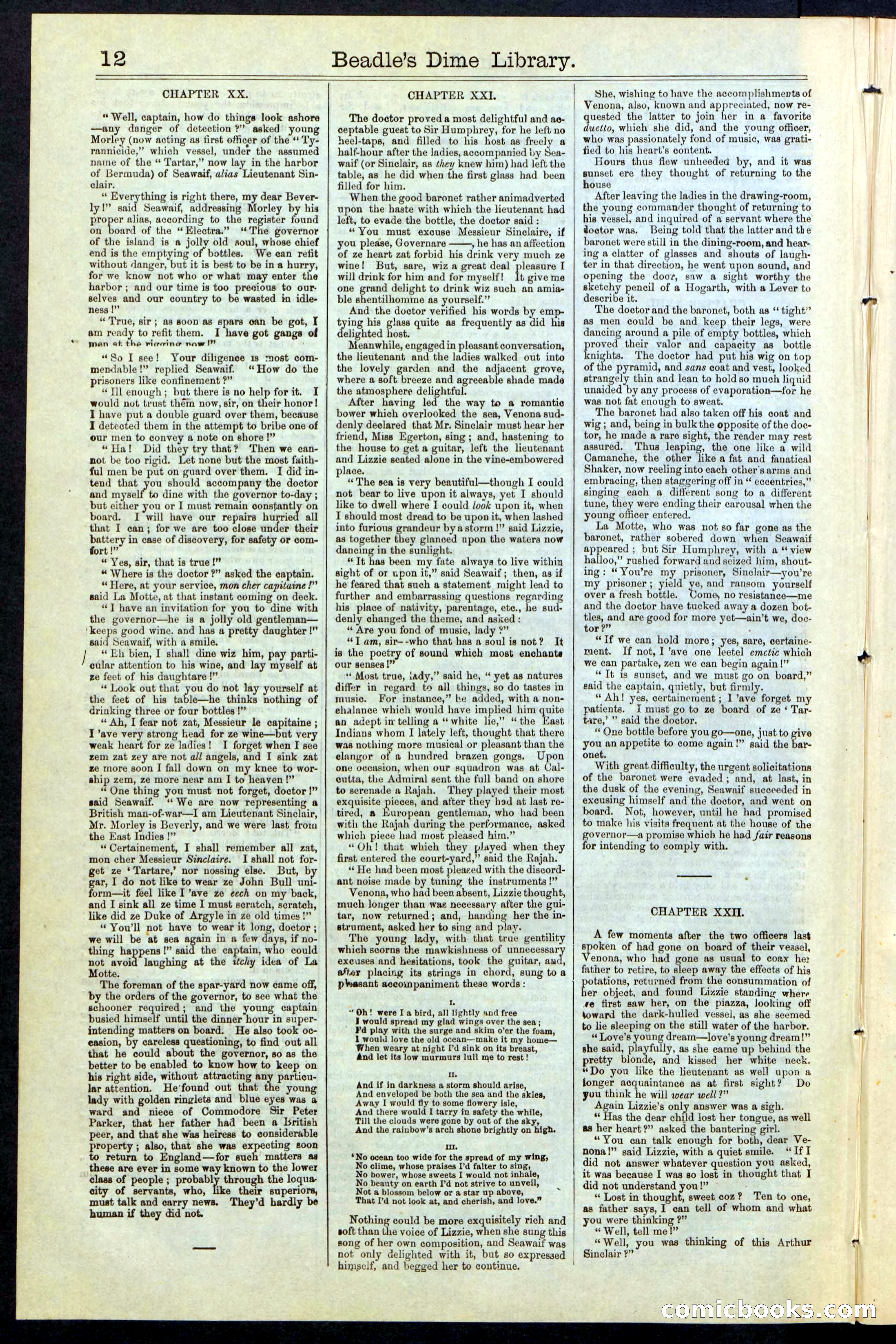Beadle's New York Dime Library No. 61 — page 12 of 48