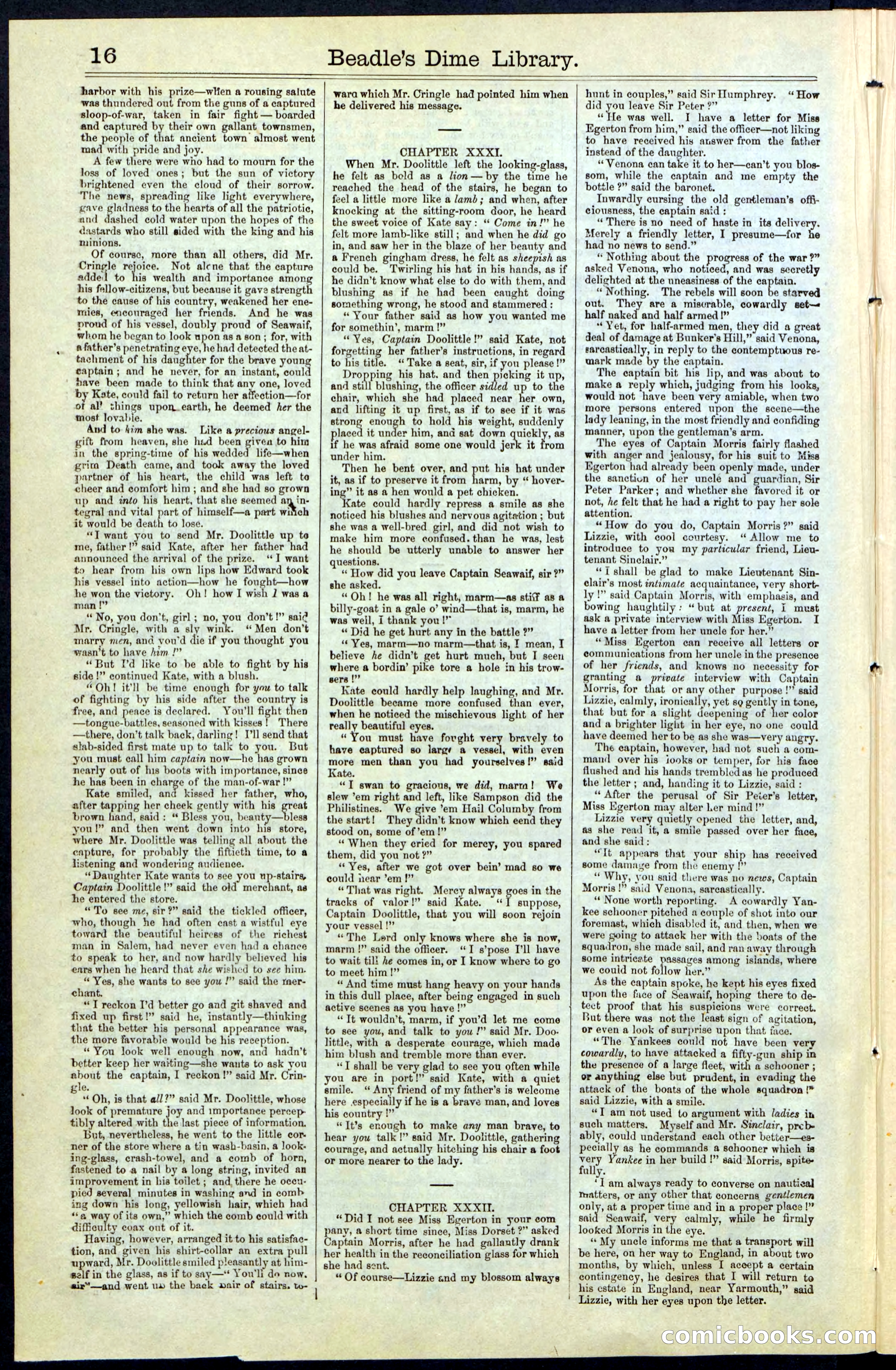 Beadle's New York Dime Library No. 61 — page 16 of 48
