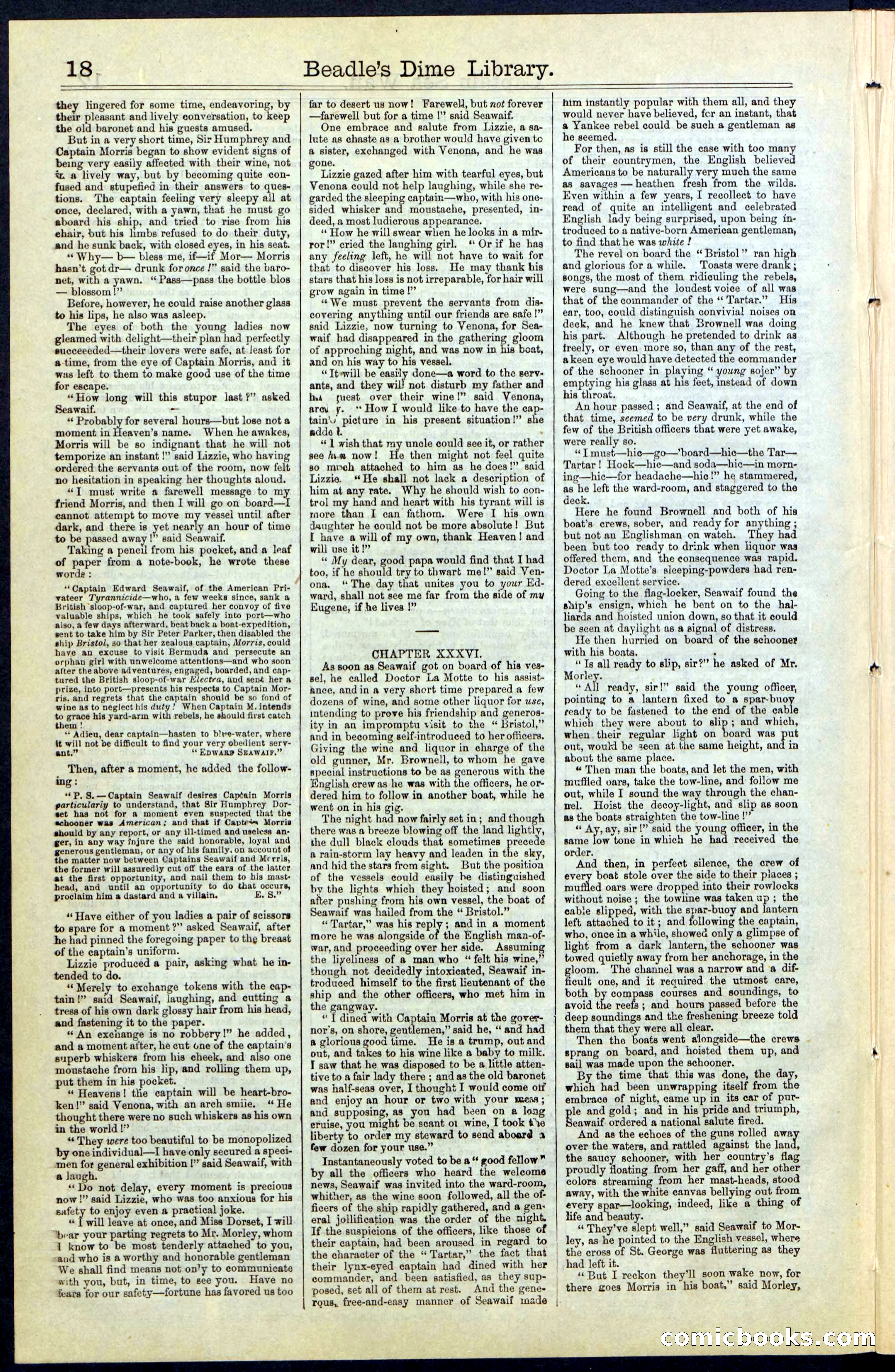 Beadle's New York Dime Library No. 61 — page 18 of 48