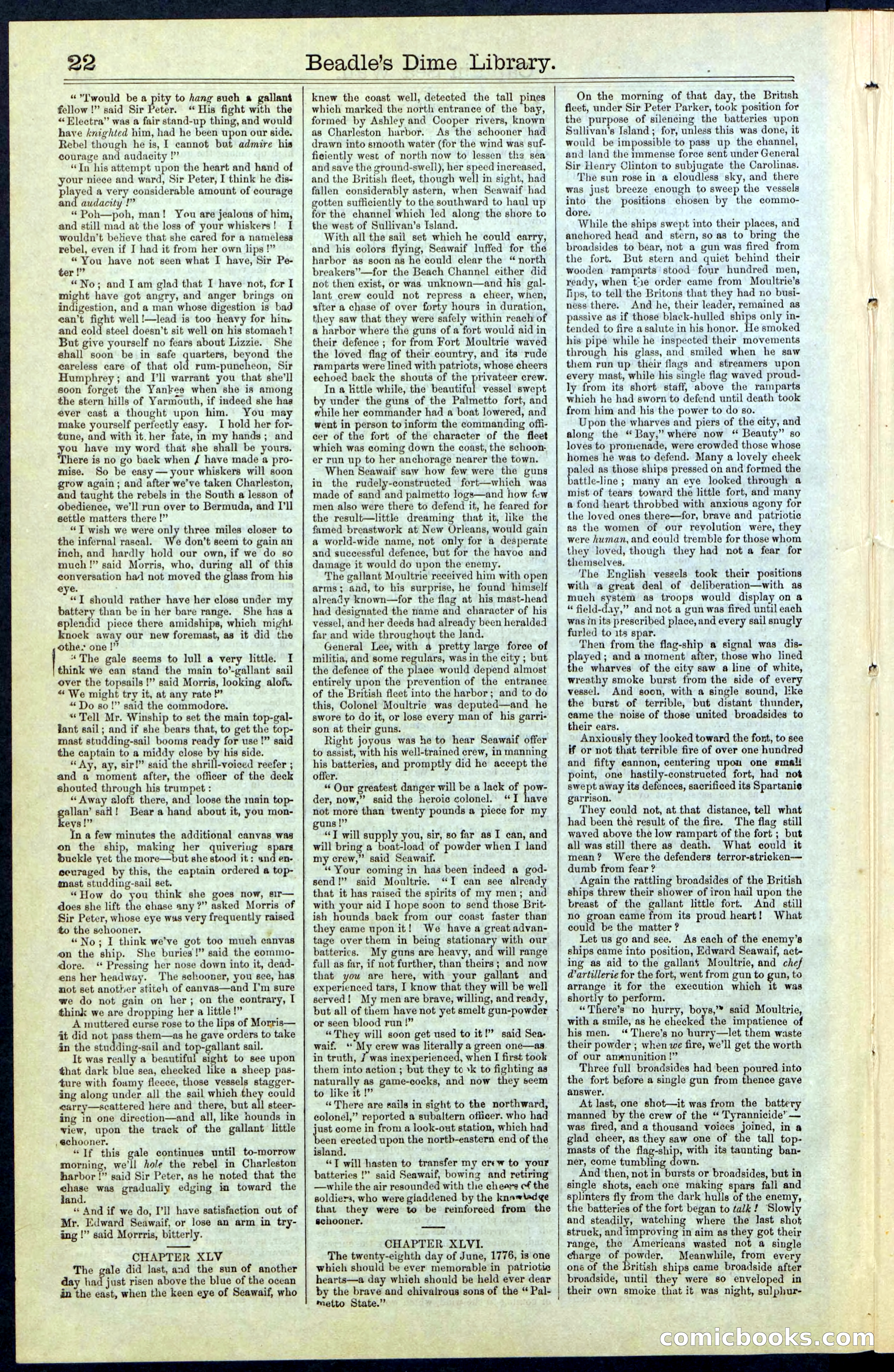 Beadle's New York Dime Library No. 61 — page 22 of 48