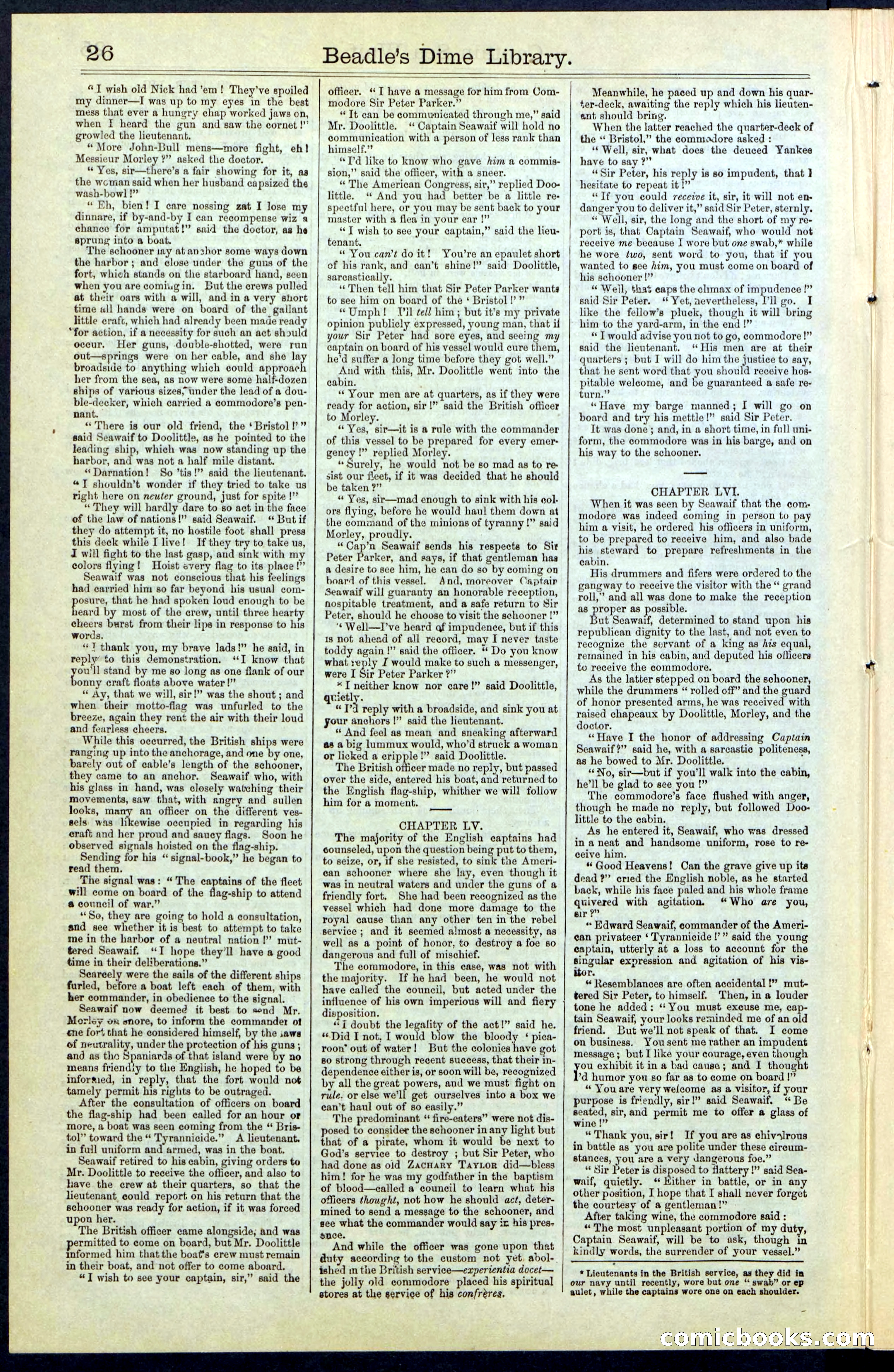 Beadle's New York Dime Library No. 61 — page 26 of 48