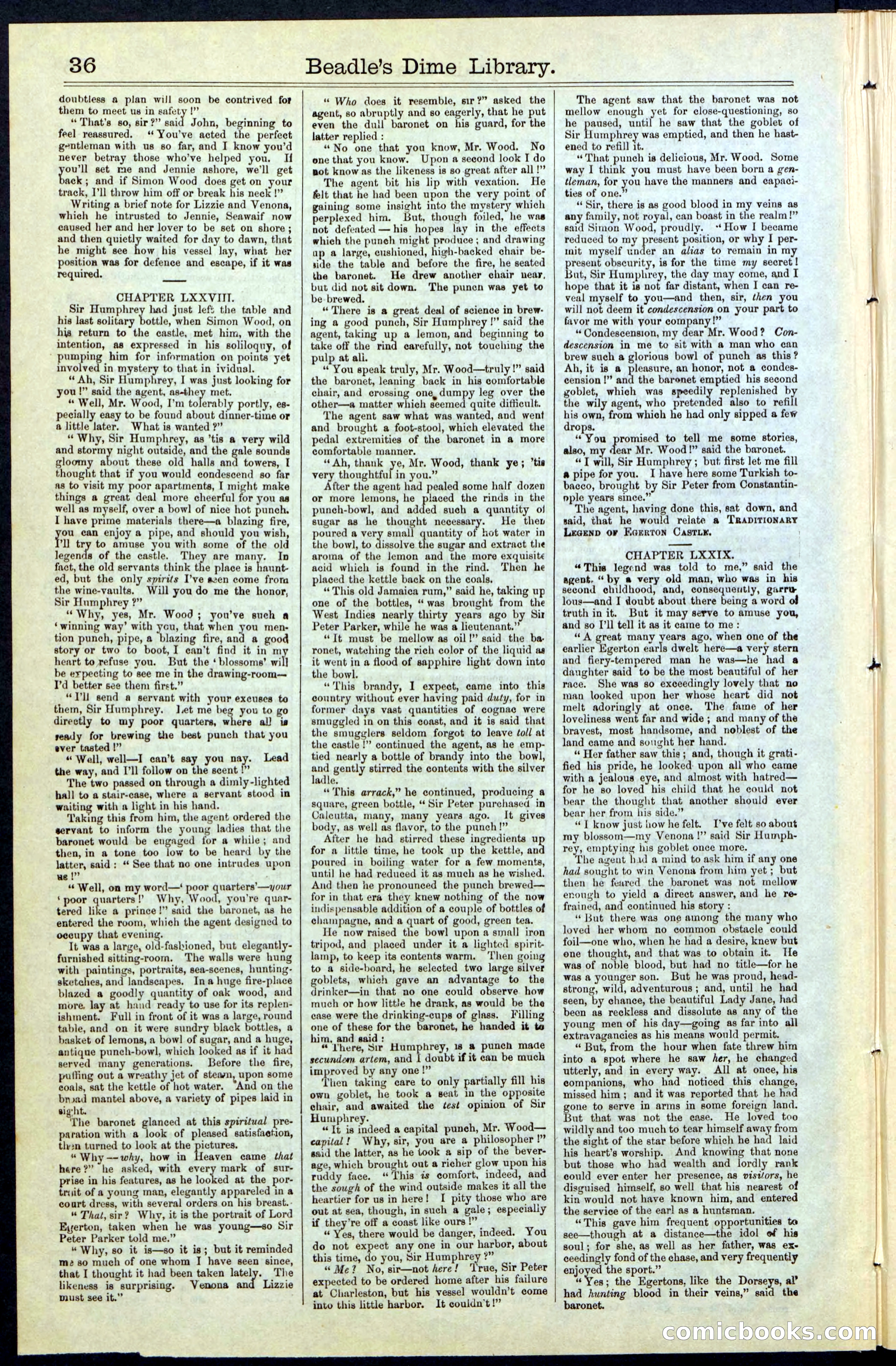 Beadle's New York Dime Library No. 61 — page 36 of 48