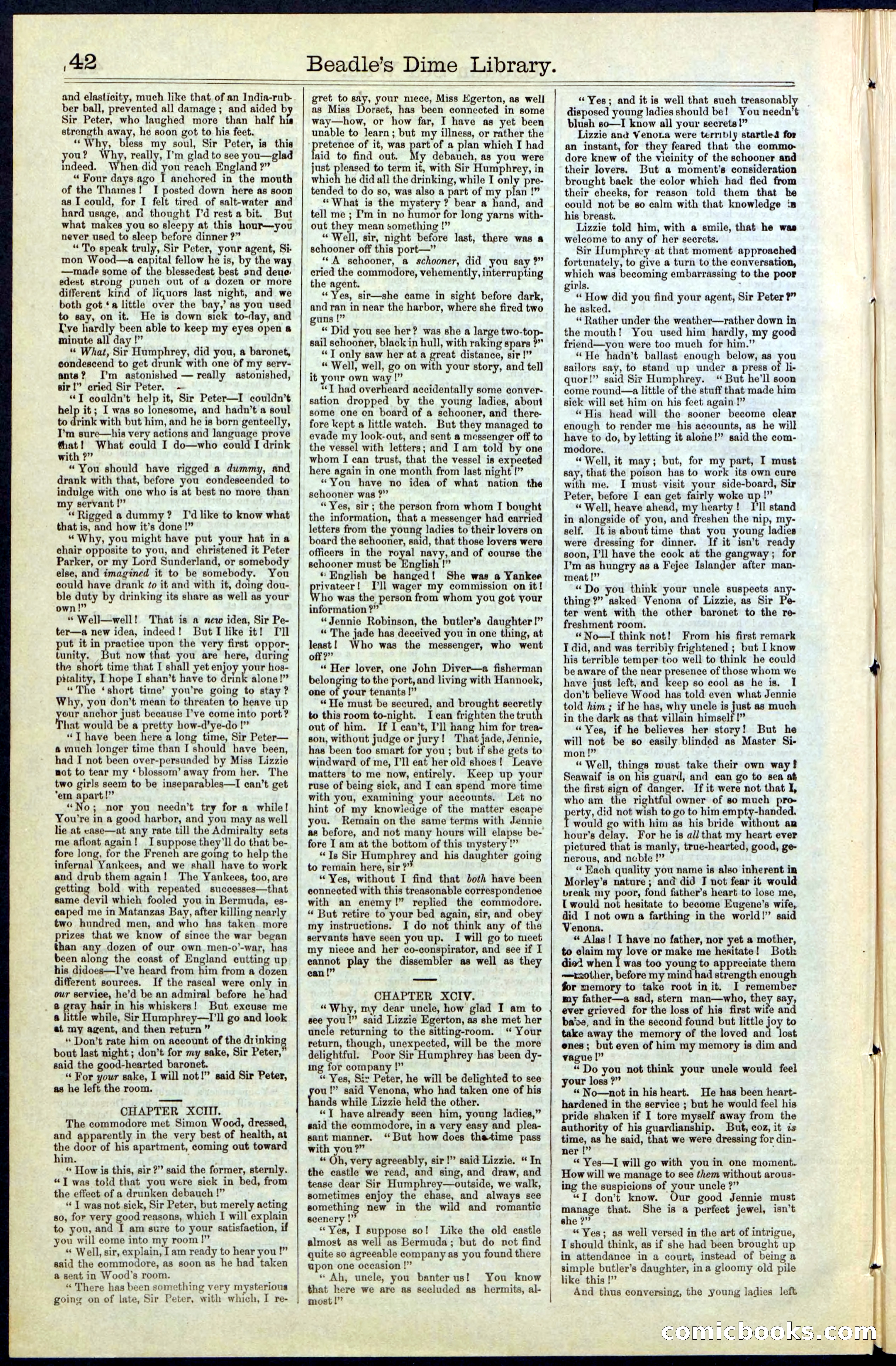 Beadle's New York Dime Library No. 61 — page 42 of 48