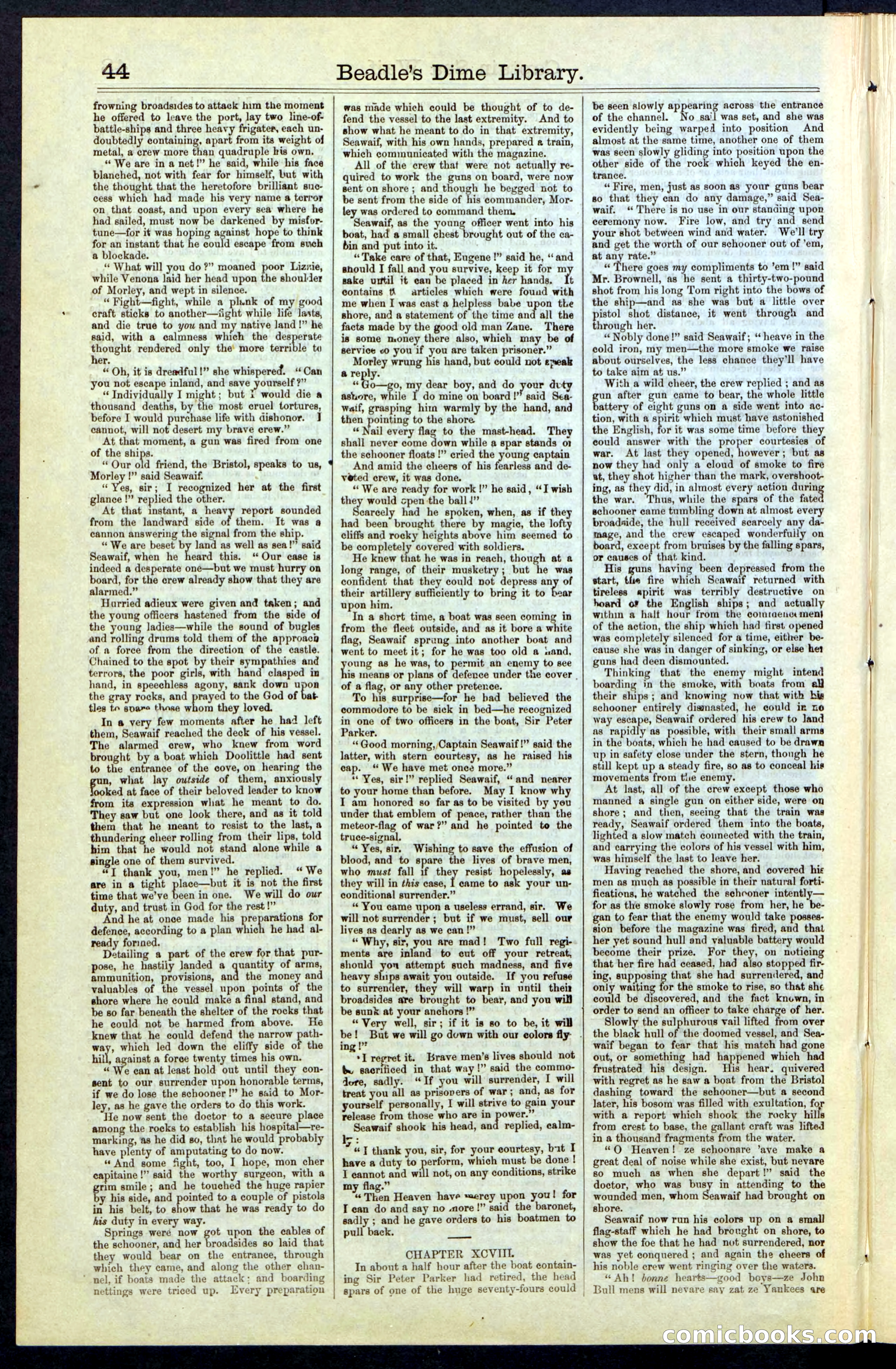 Beadle's New York Dime Library No. 61 — page 44 of 48