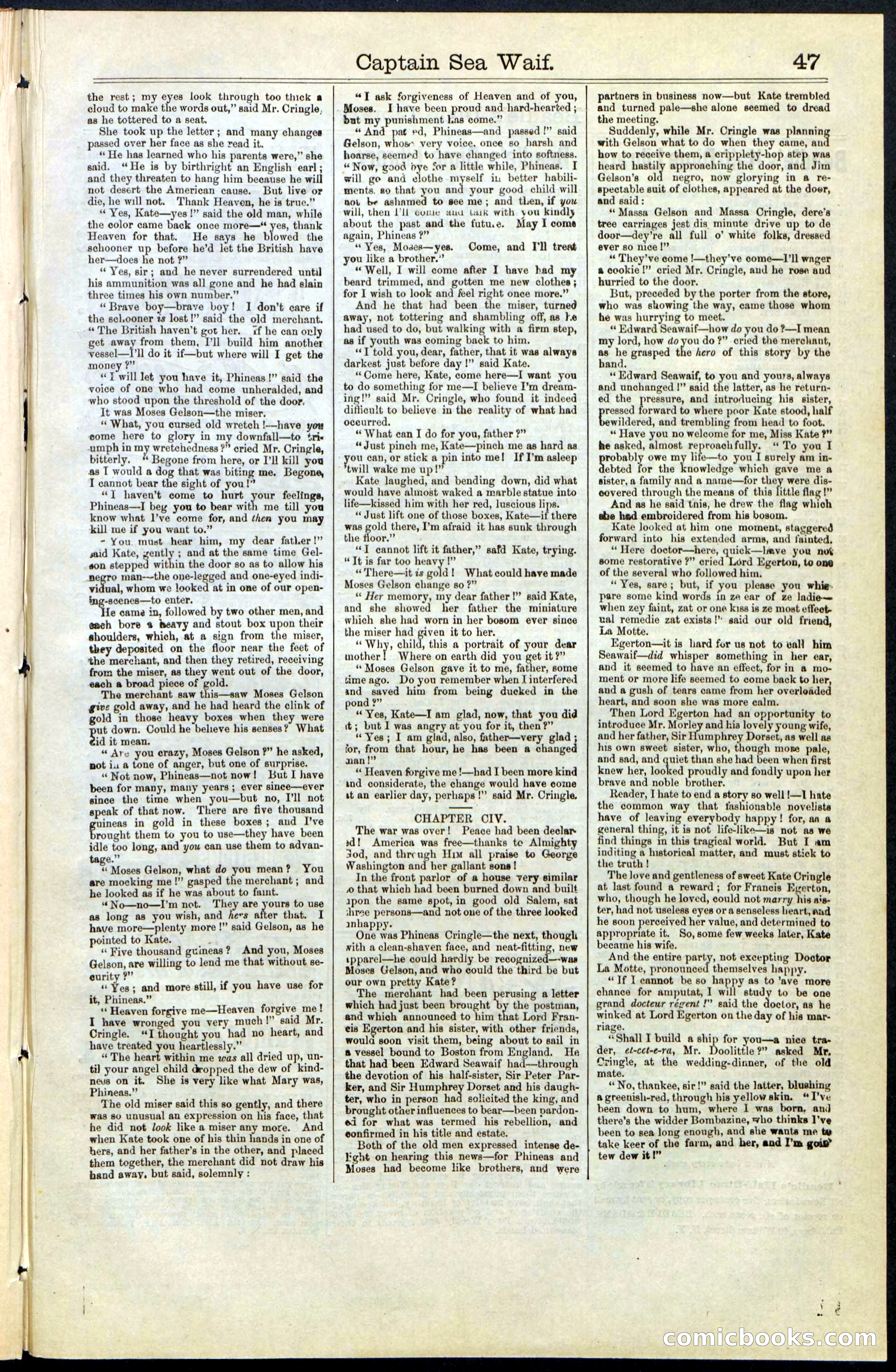 Beadle's New York Dime Library No. 61 — page 47 of 48