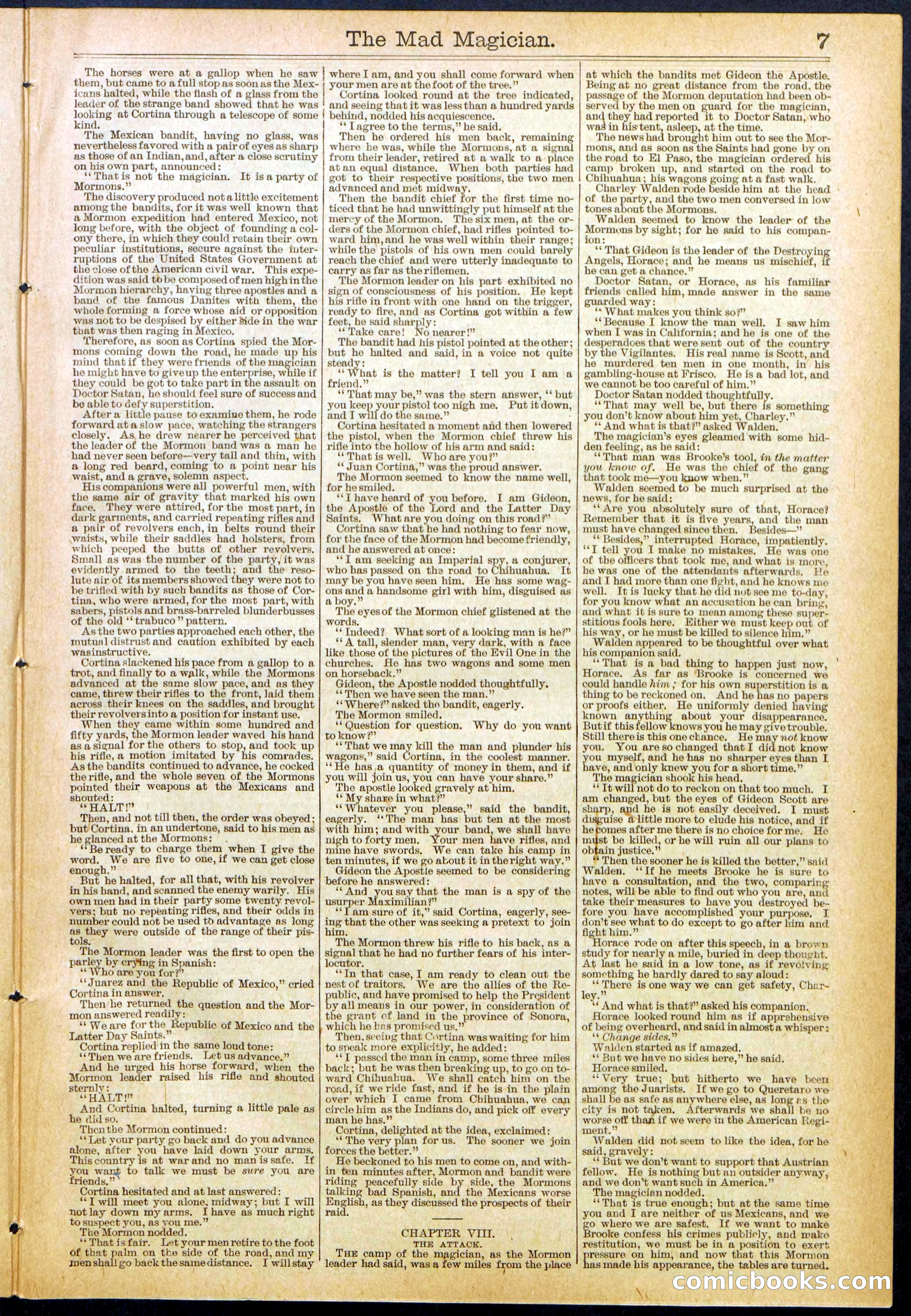 Beadle's New York Dime Library No. 614 — page 7 of 32