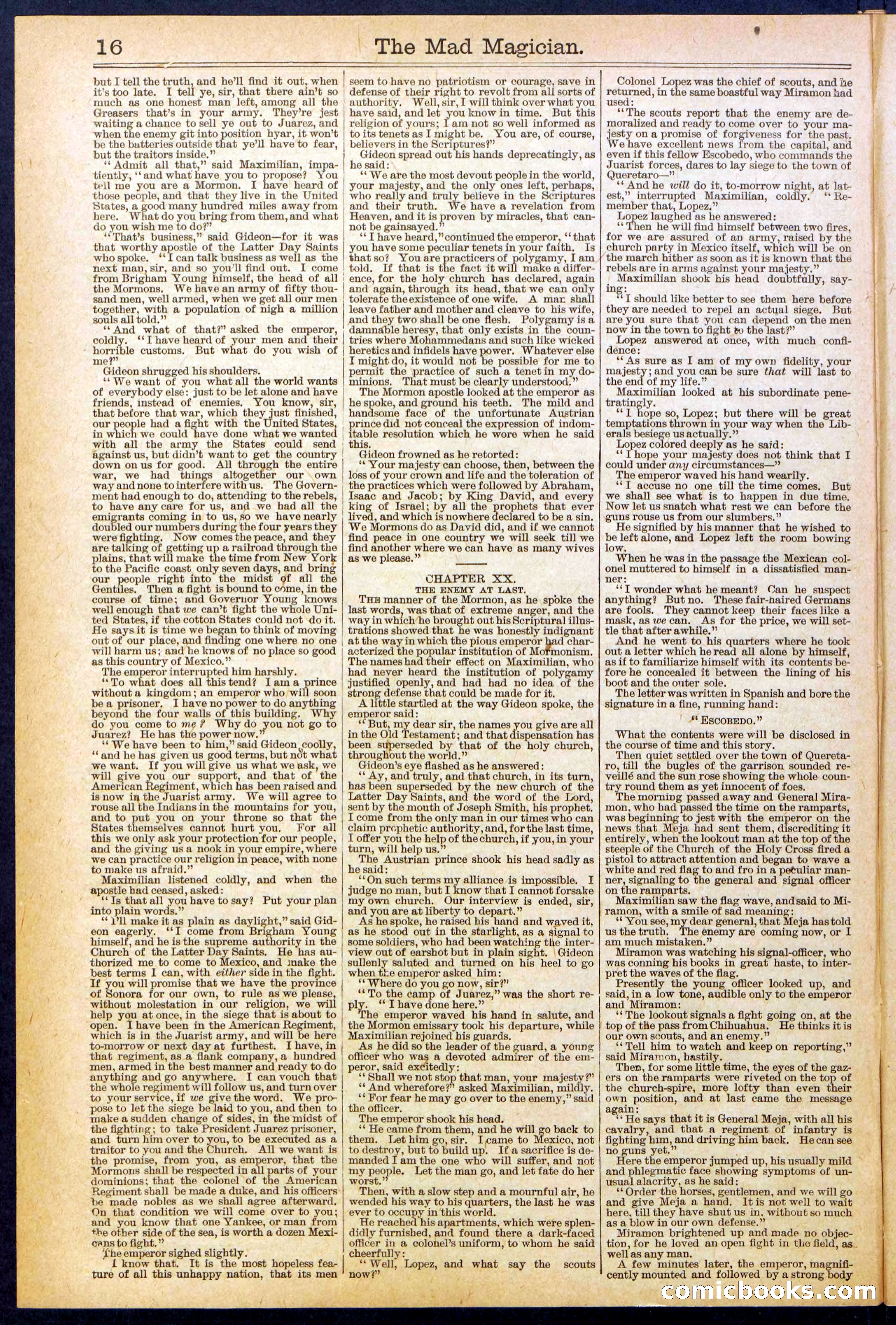 Beadle's New York Dime Library No. 614 — page 16 of 32