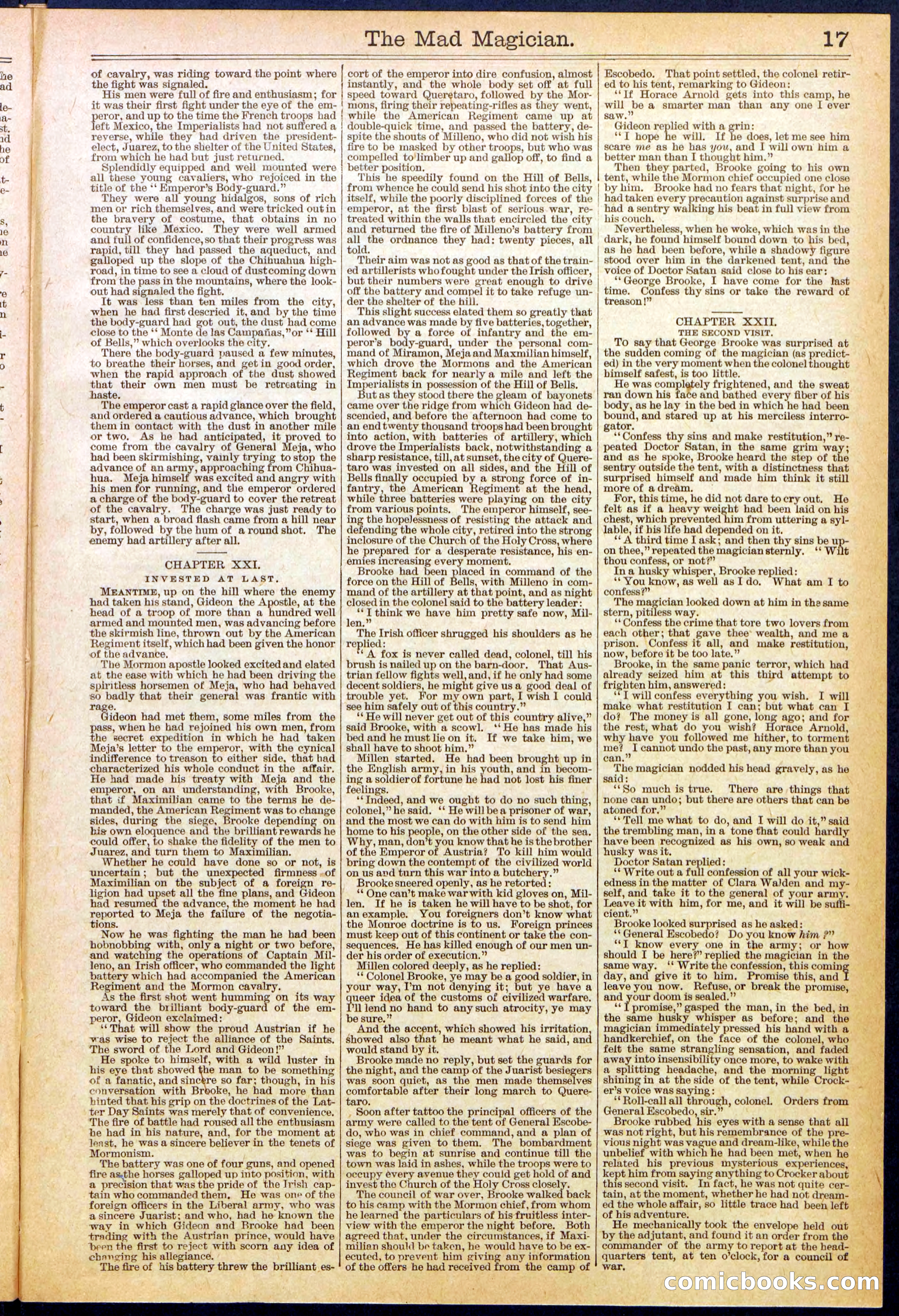 Beadle's New York Dime Library No. 614 — page 17 of 32