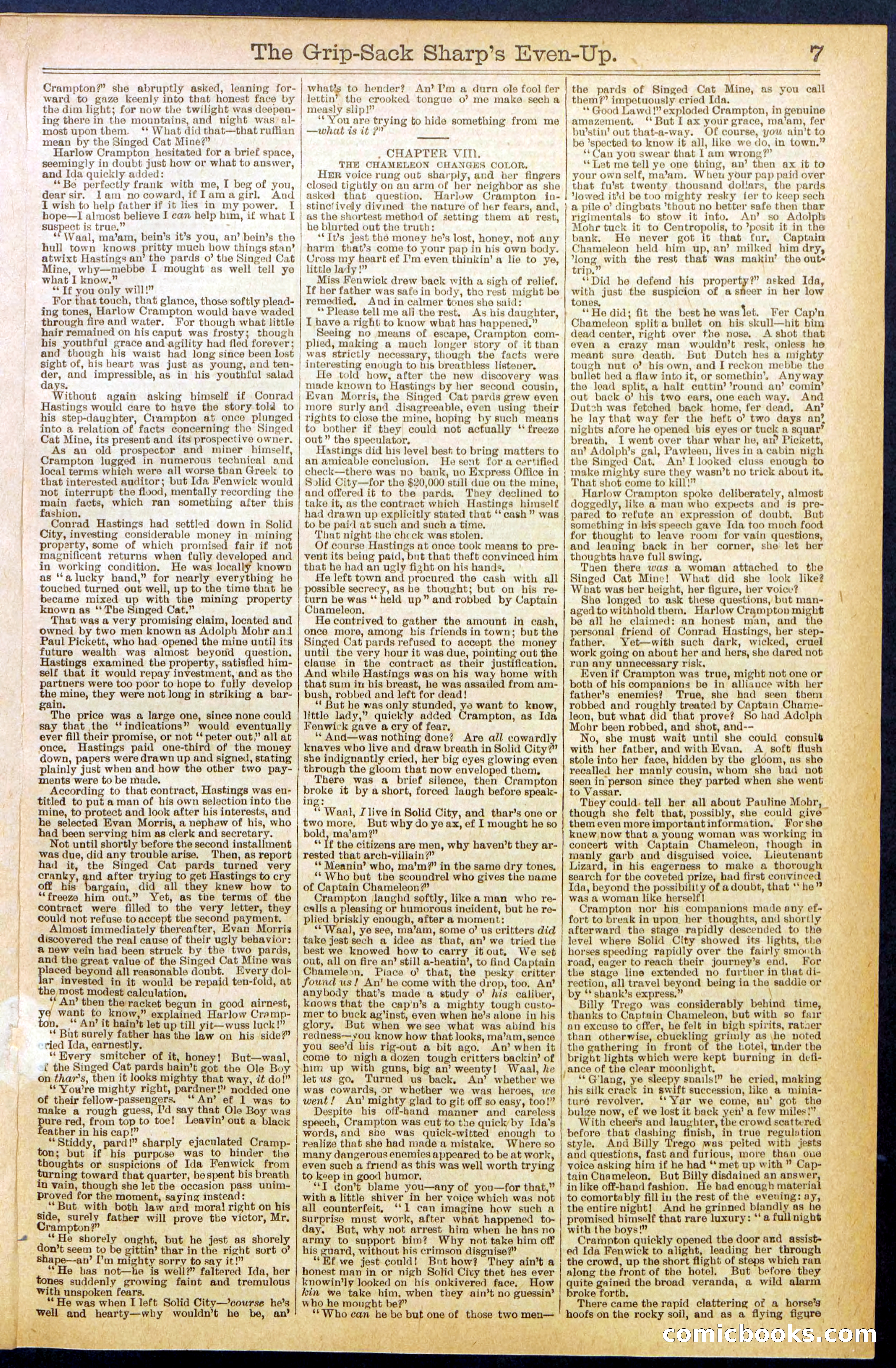Beadle's New York Dime Library No. 617 — page 7 of 32