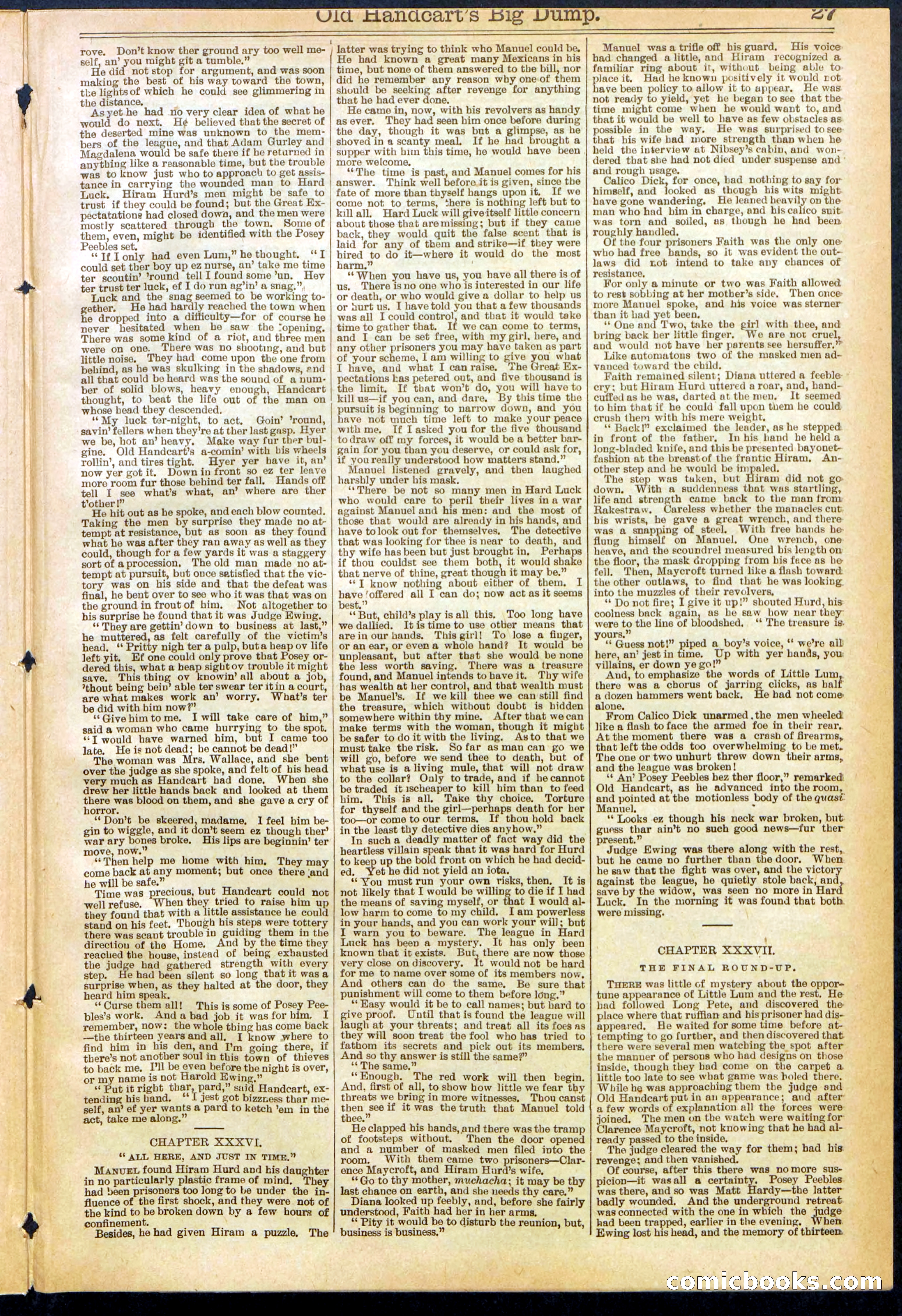 Beadle's New York Dime Library, No. 634 — page 27 of 30