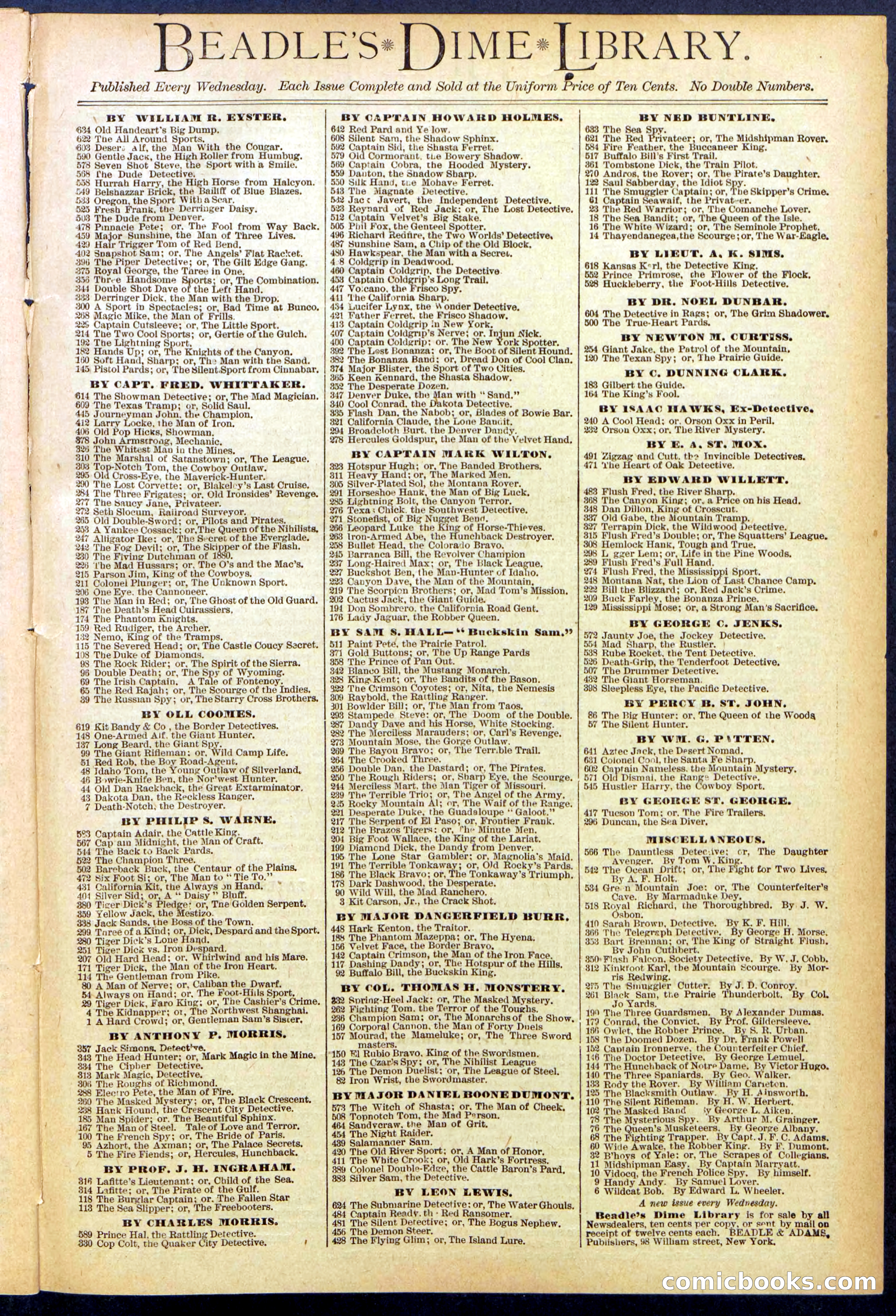 Beadle's New York Dime Library, No. 651 — page 31 of 32
