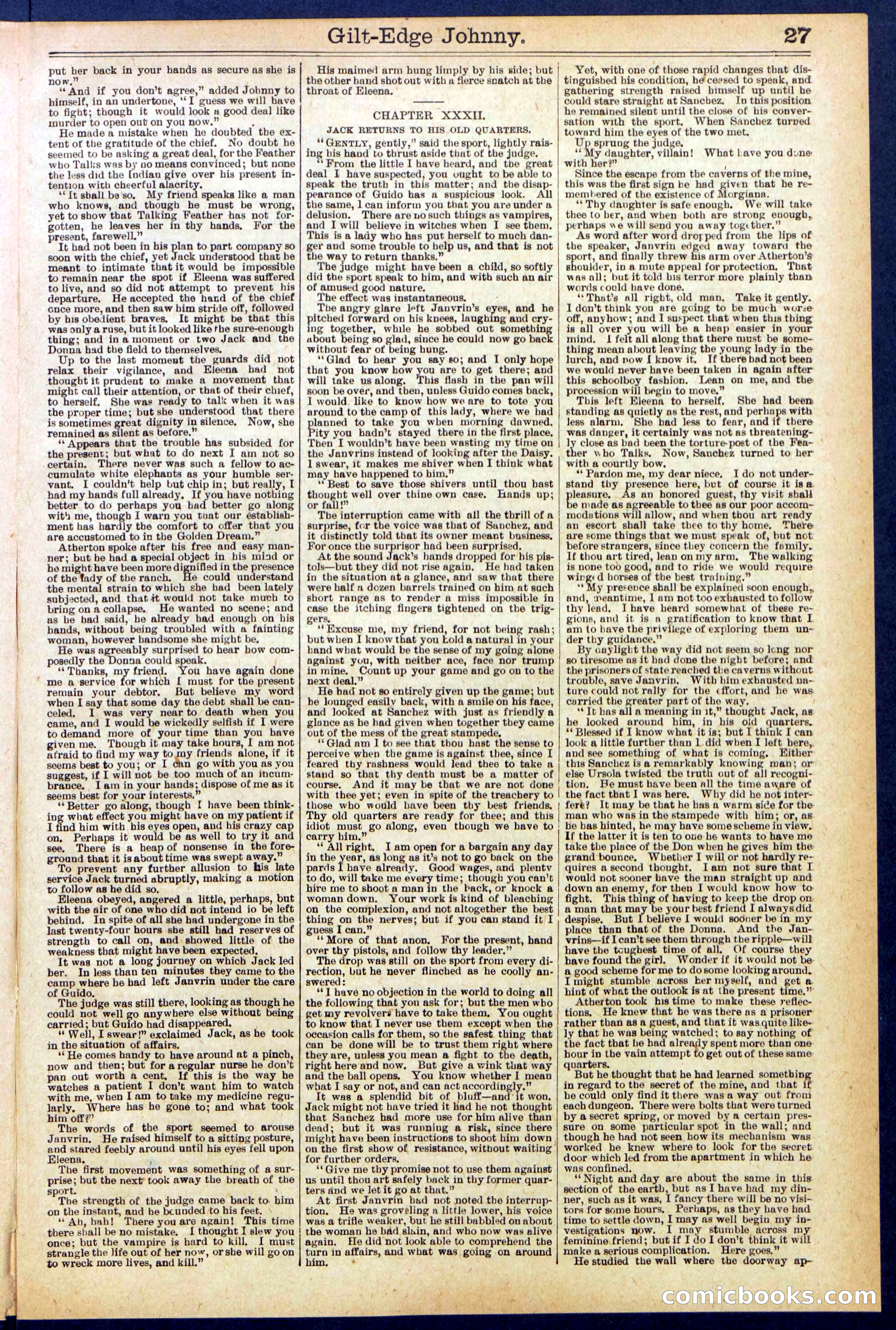 Beadle's New York Dime Library No. 659 — page 27 of 32