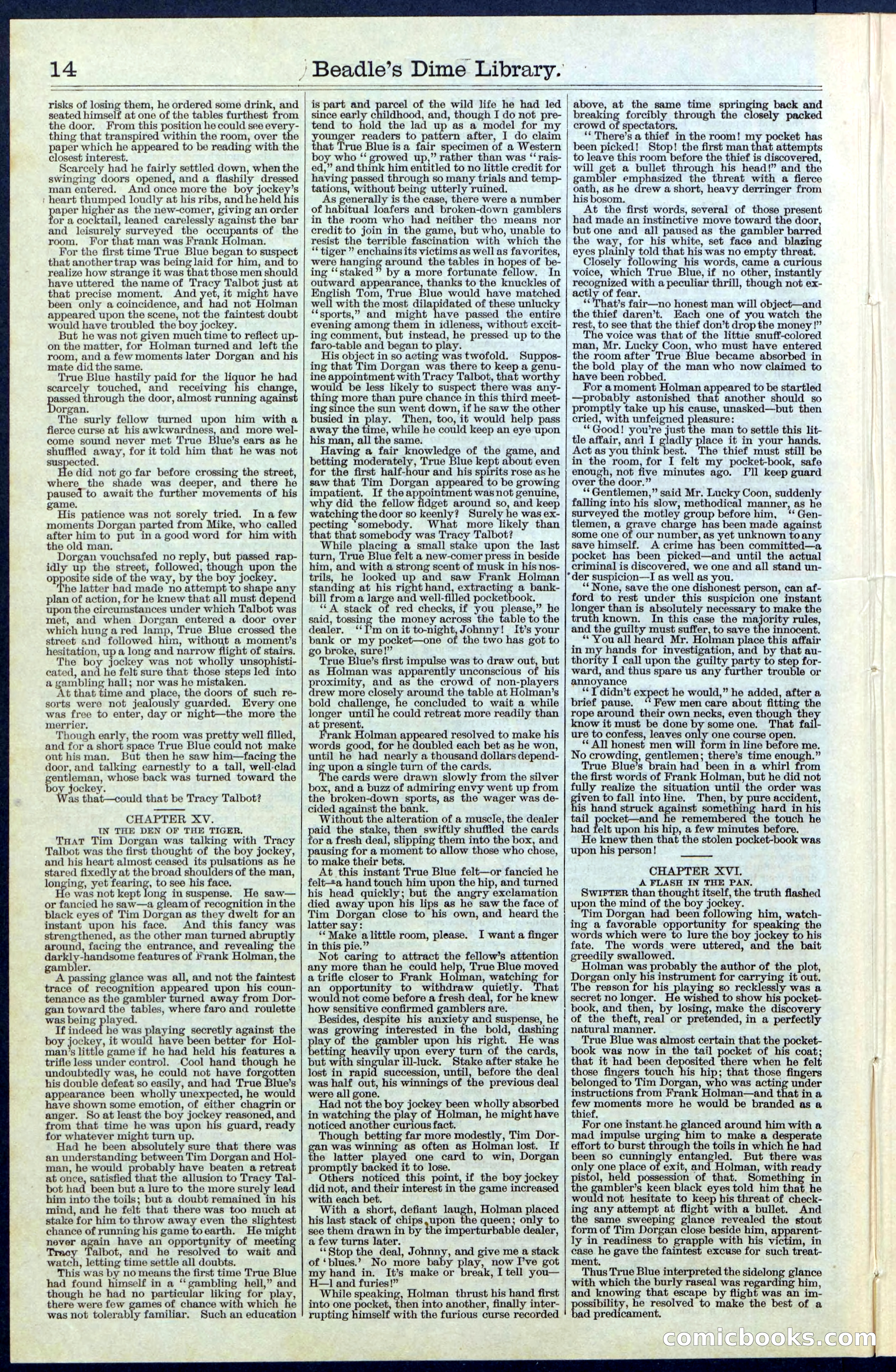 Beadle's New York Dime Library, No. 67 — page 14 of 32