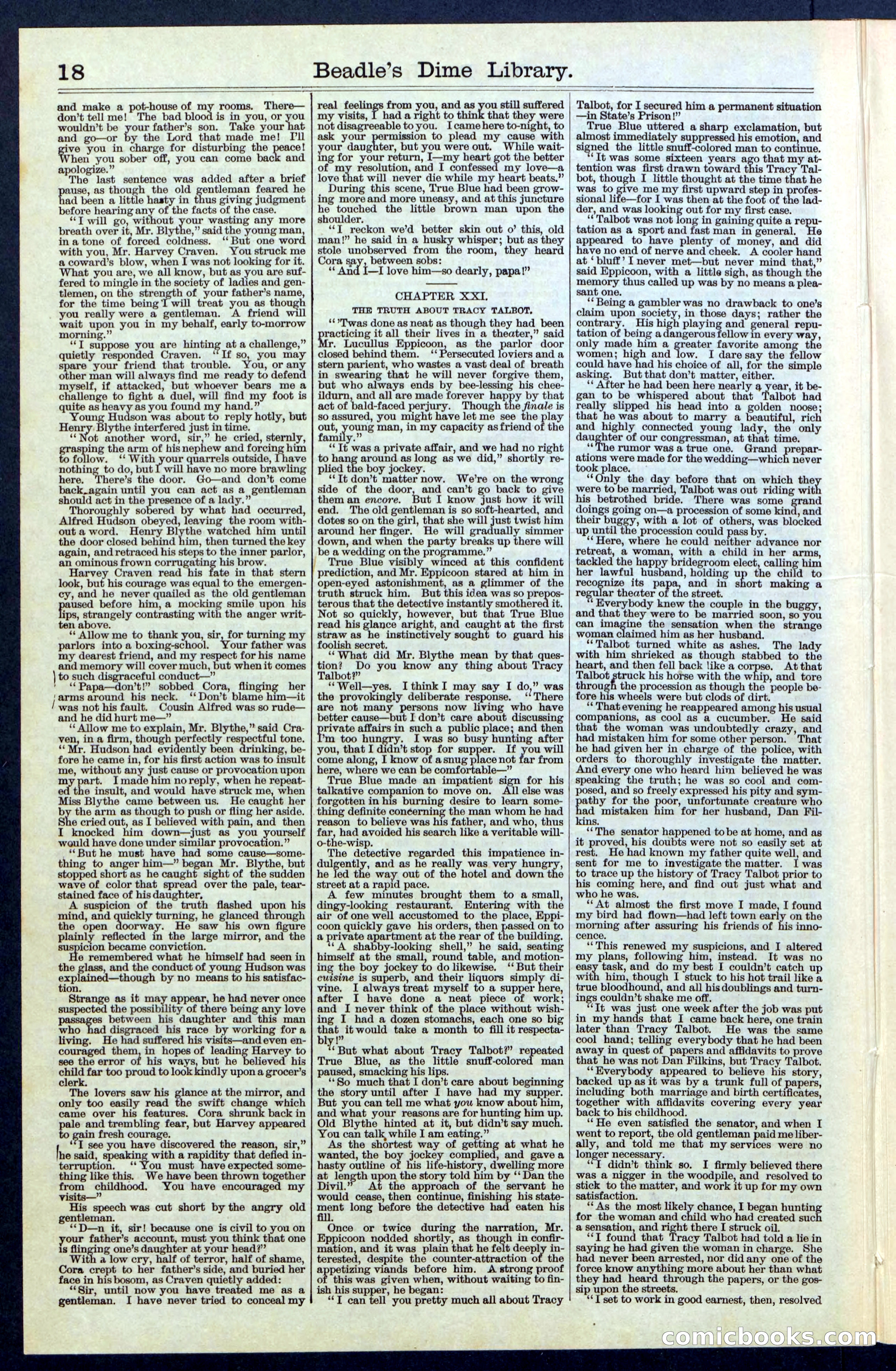 Beadle's New York Dime Library, No. 67 — page 18 of 32