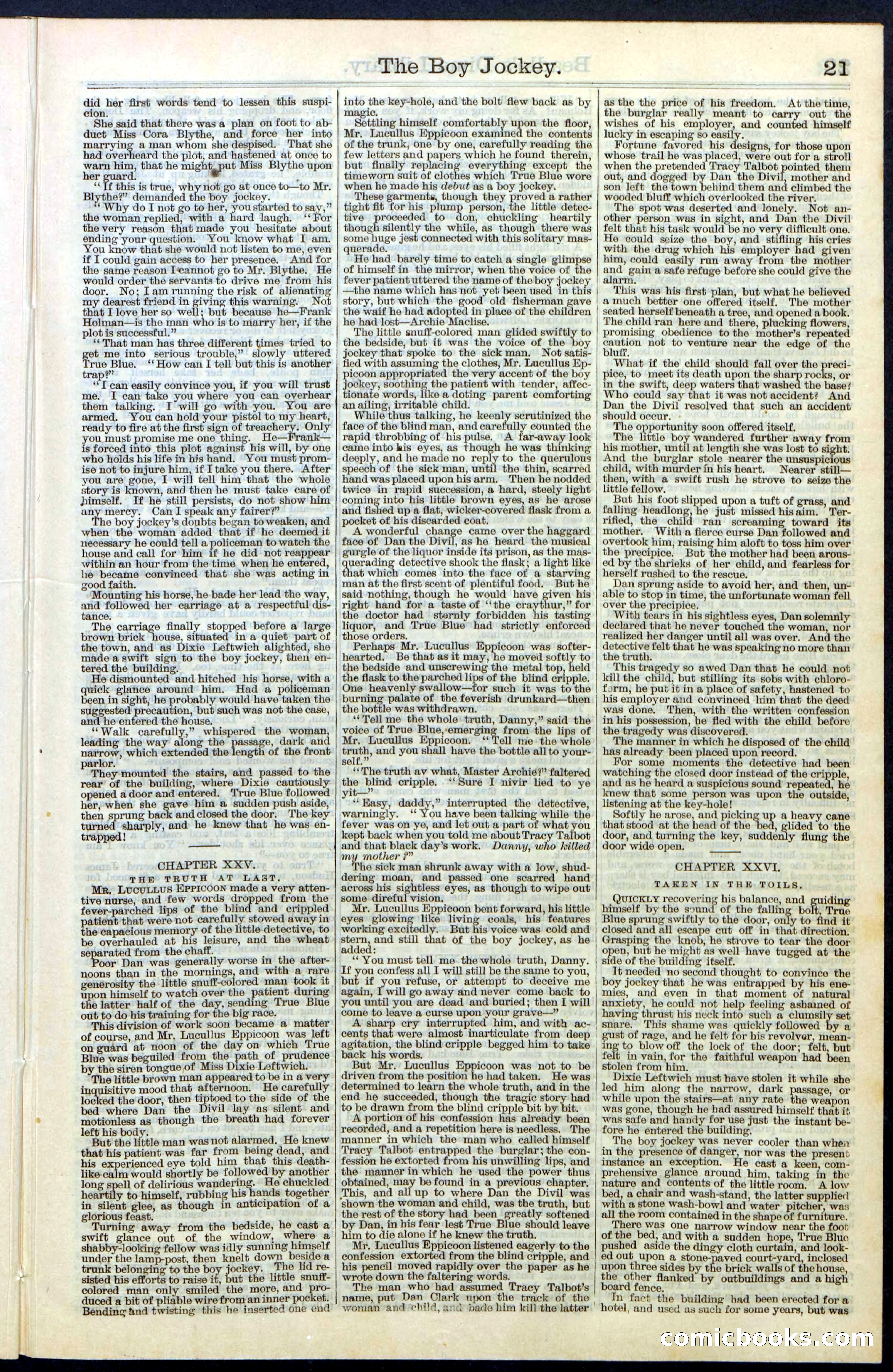 Beadle's New York Dime Library, No. 67 — page 21 of 32