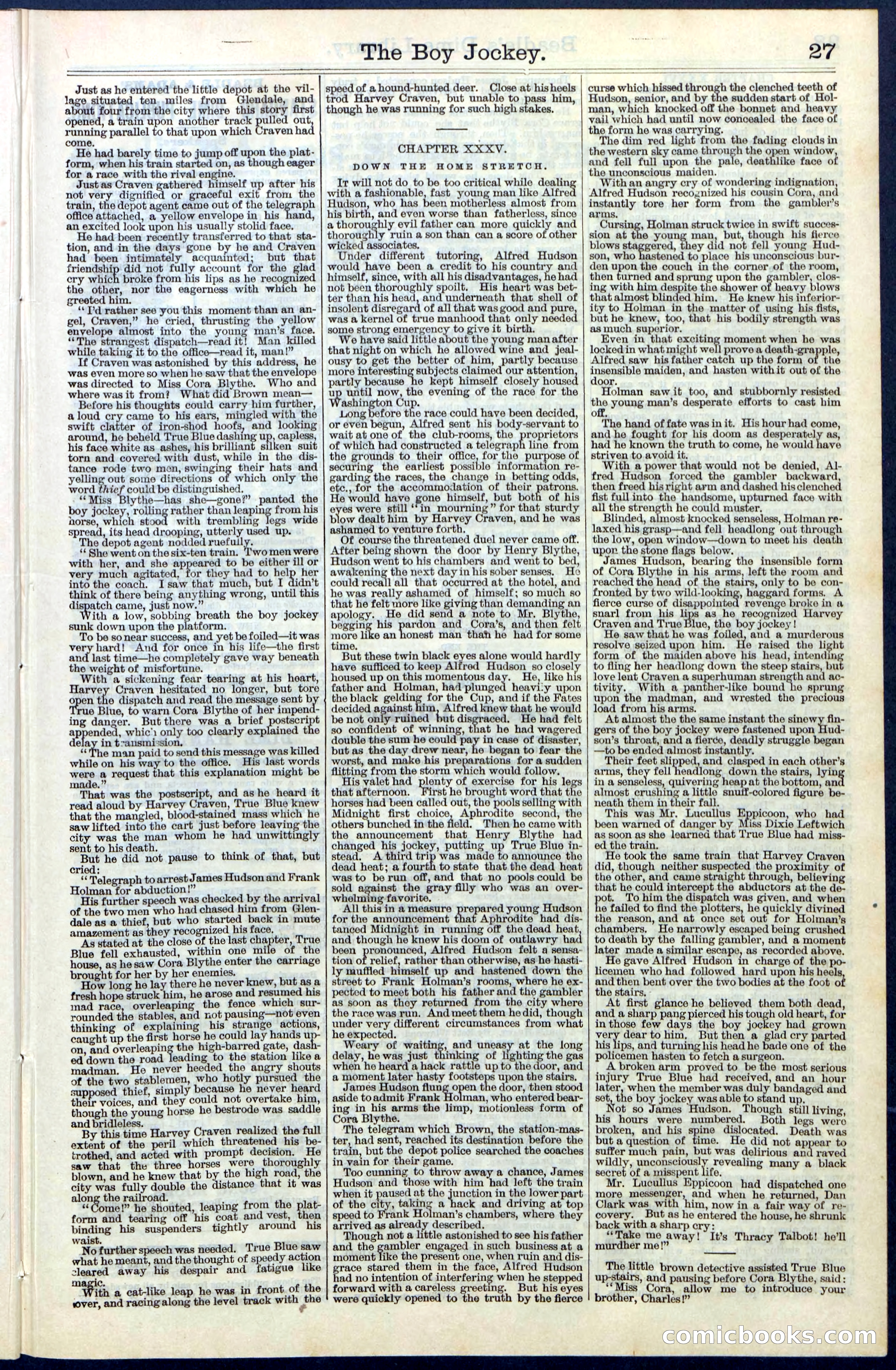 Beadle's New York Dime Library, No. 67 — page 27 of 32