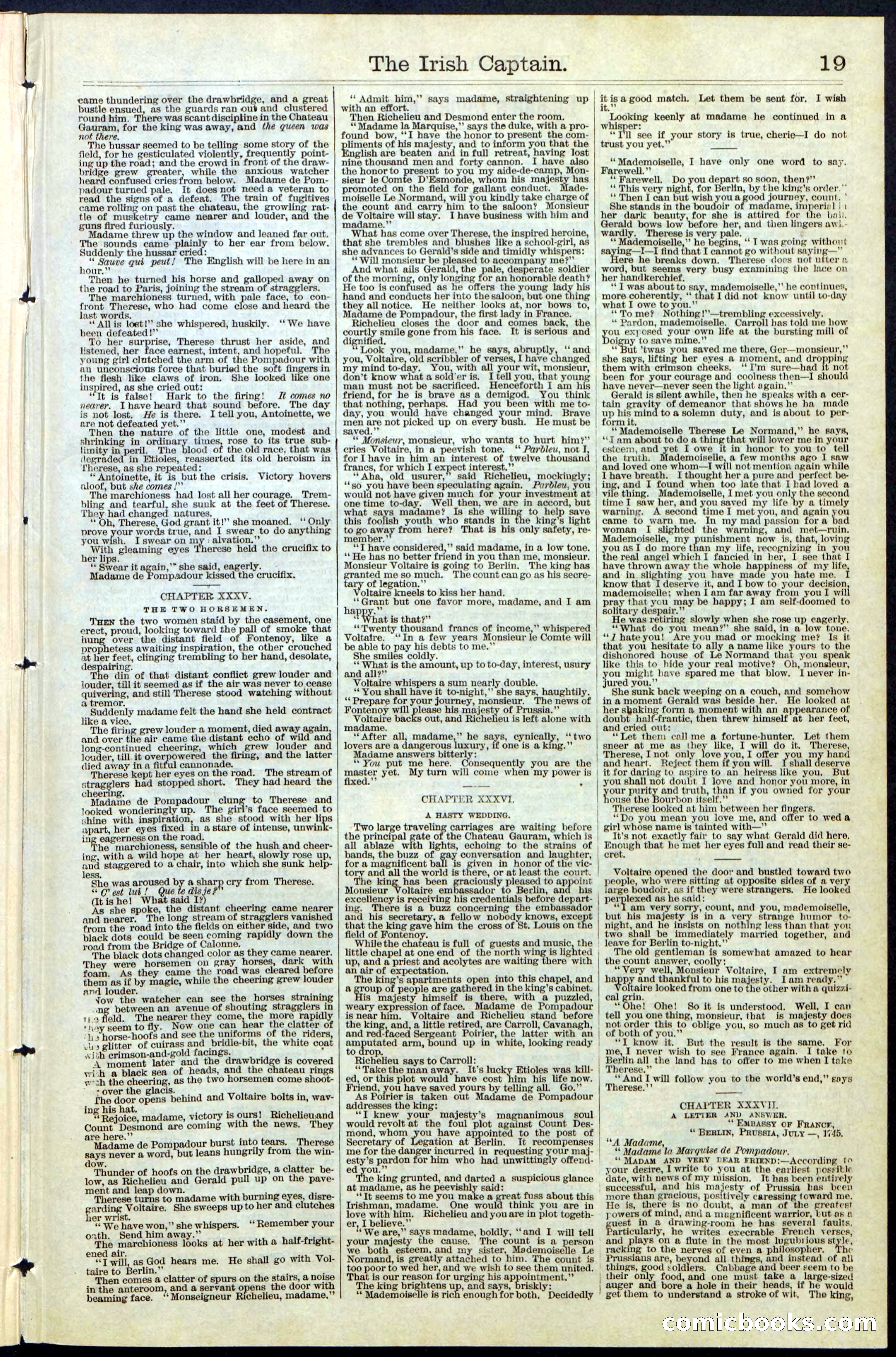 Beadle's New York Dime Library, No. 69 — page 19 of 20