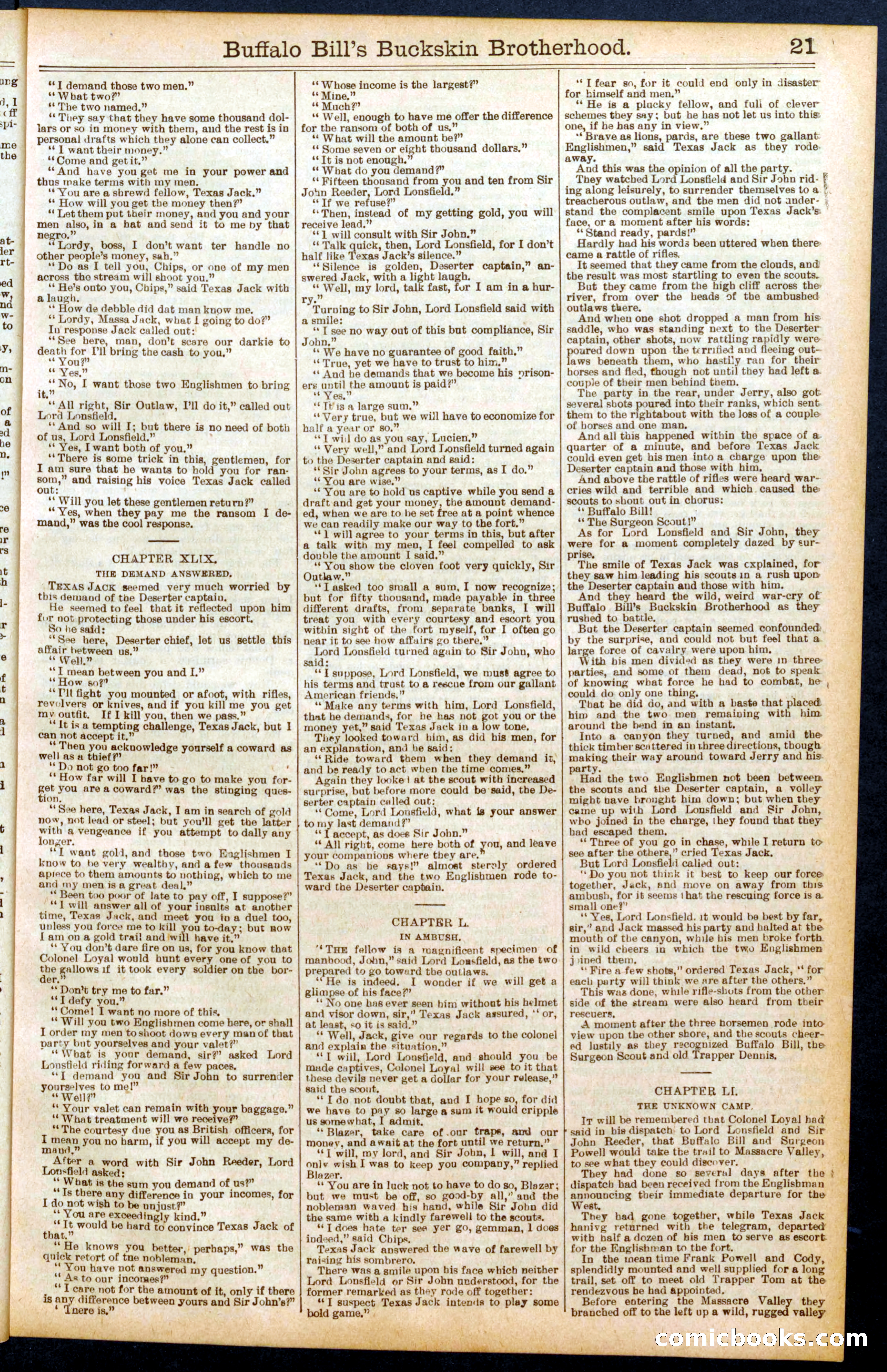 Beadle's Dime Library No. 697 — page 21 of 32