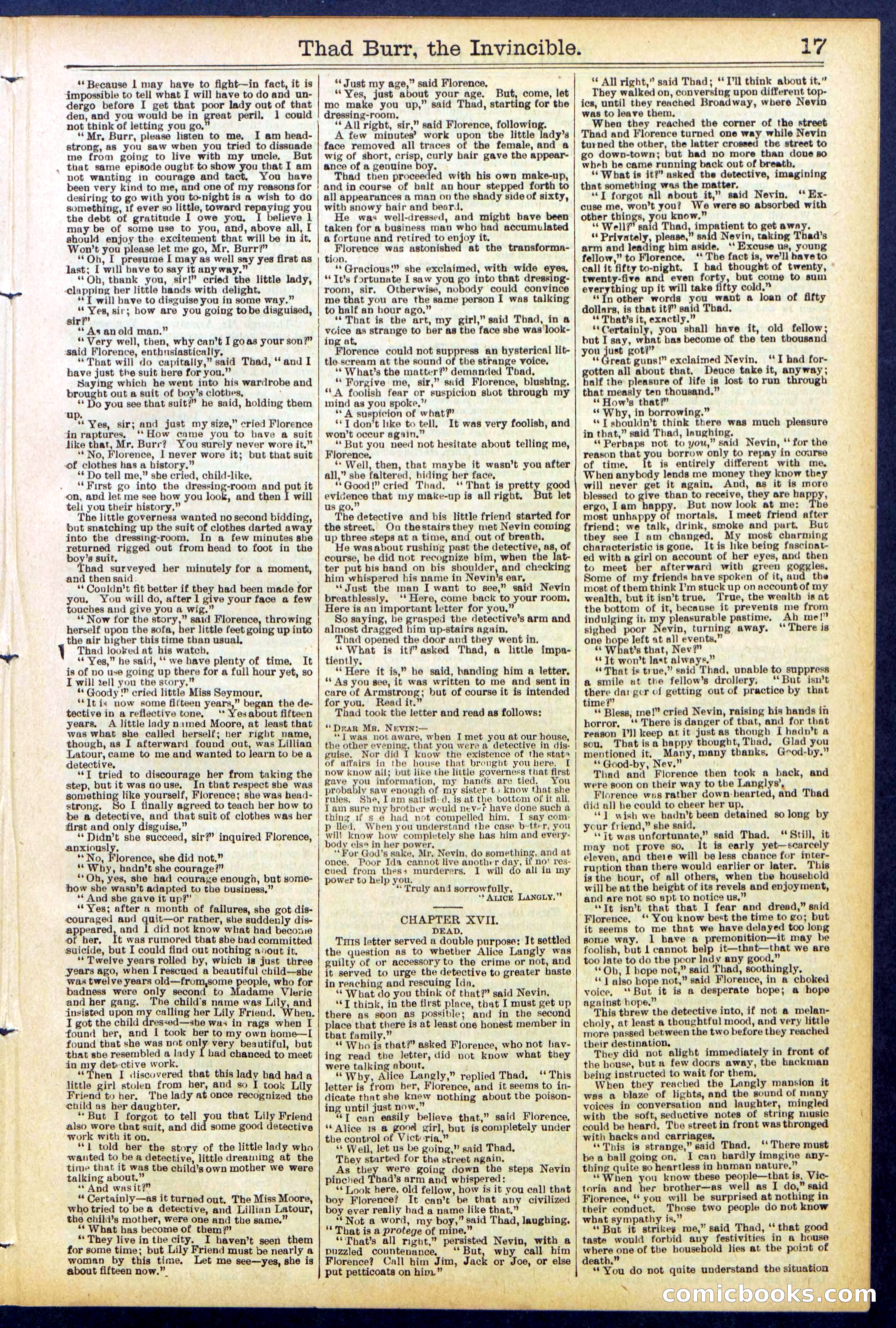 Beadle's Dime Library No. 698 — page 17 of 32