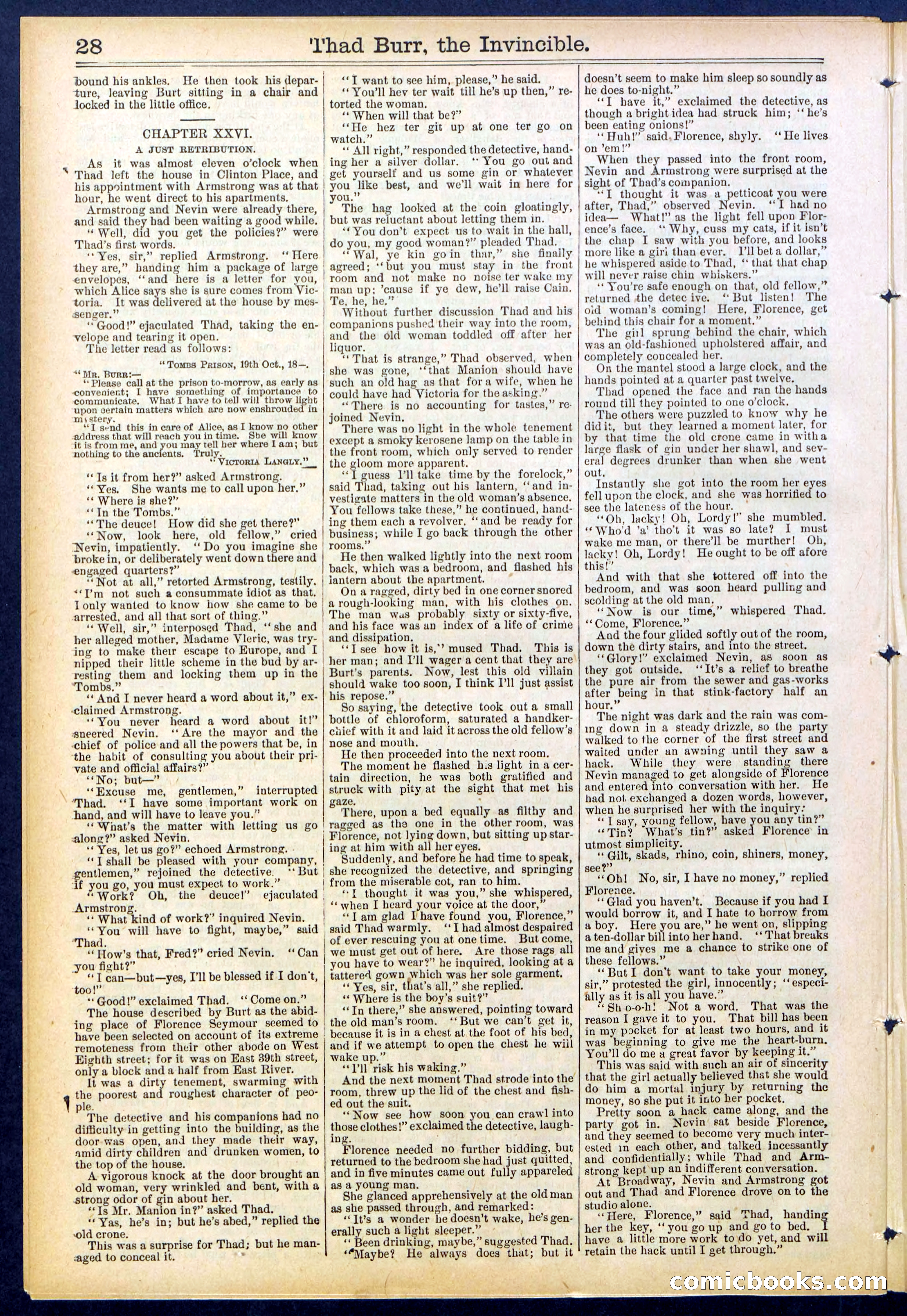Beadle's Dime Library No. 698 — page 28 of 32