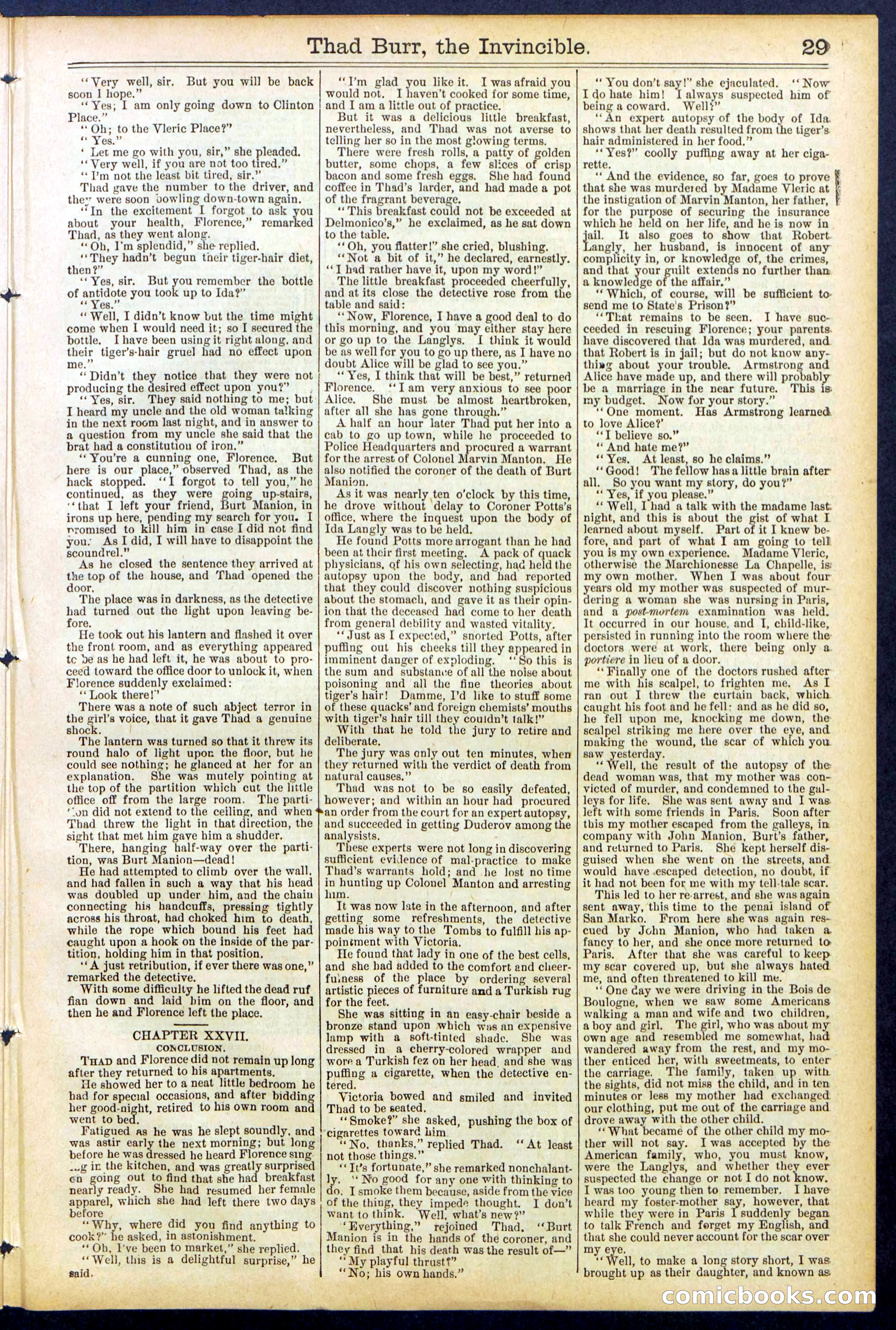 Beadle's Dime Library No. 698 — page 29 of 32