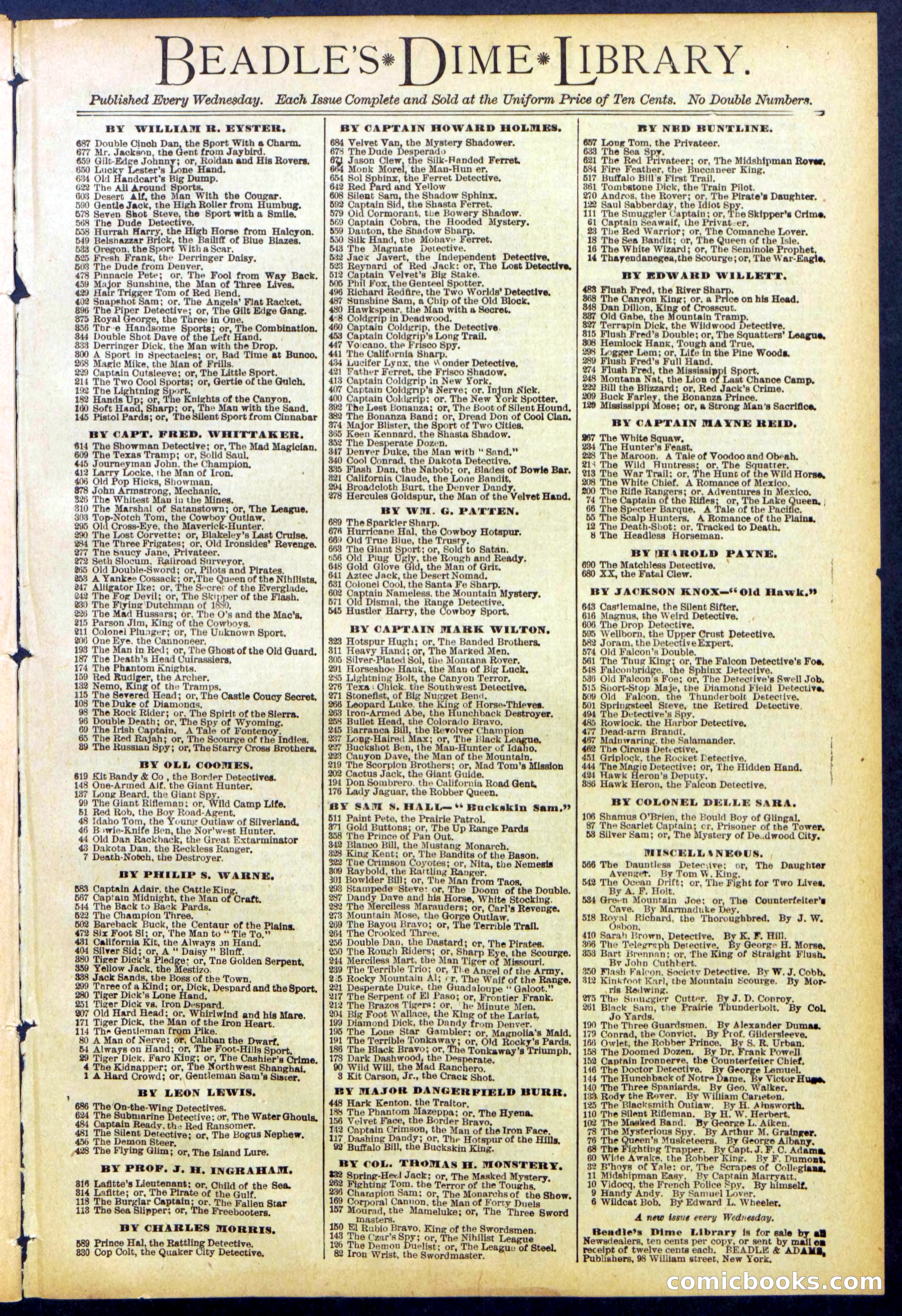 Beadle's Dime Library No. 698 — page 31 of 32