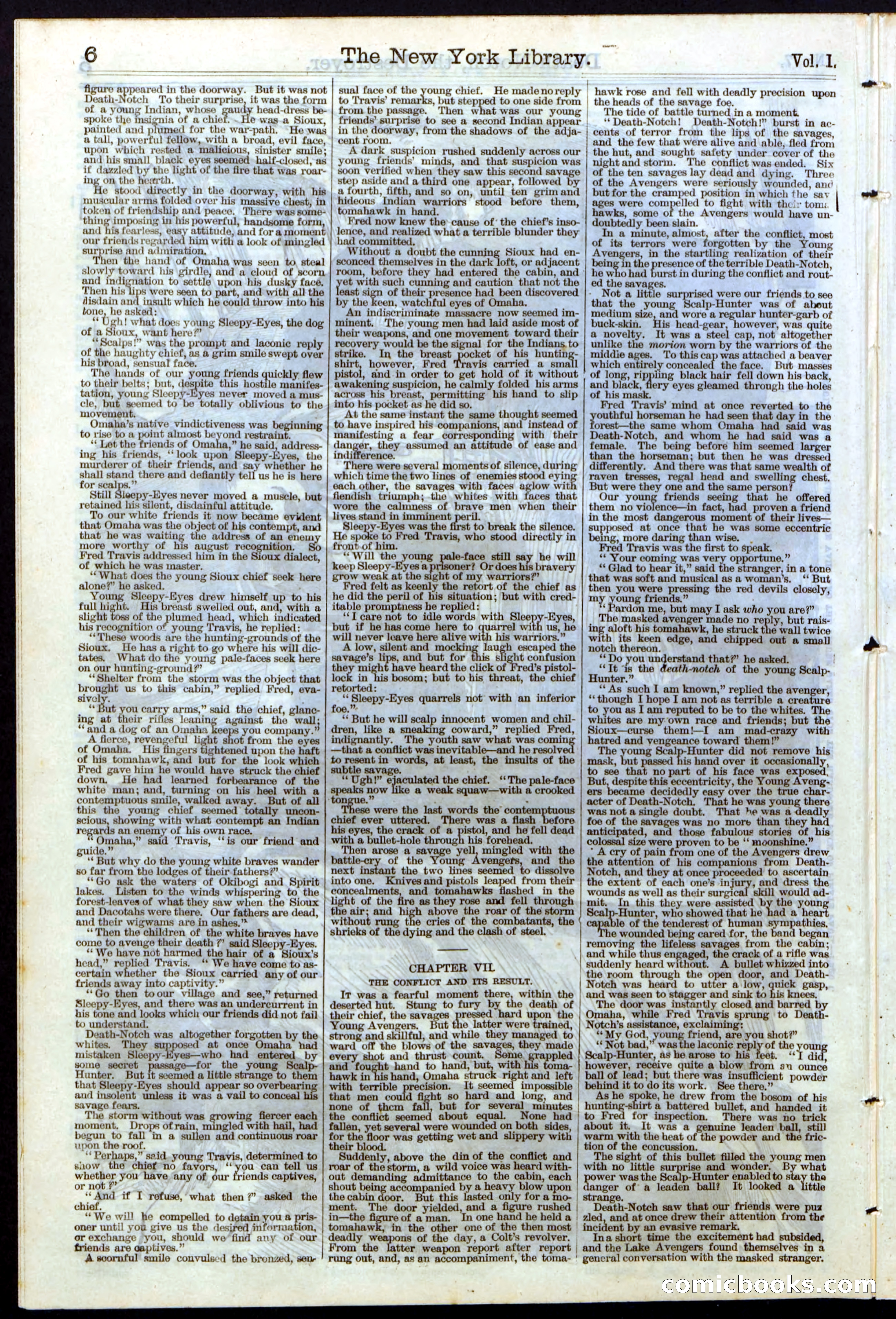Beadle's New York Dime Library No. 7 — page 6 of 28