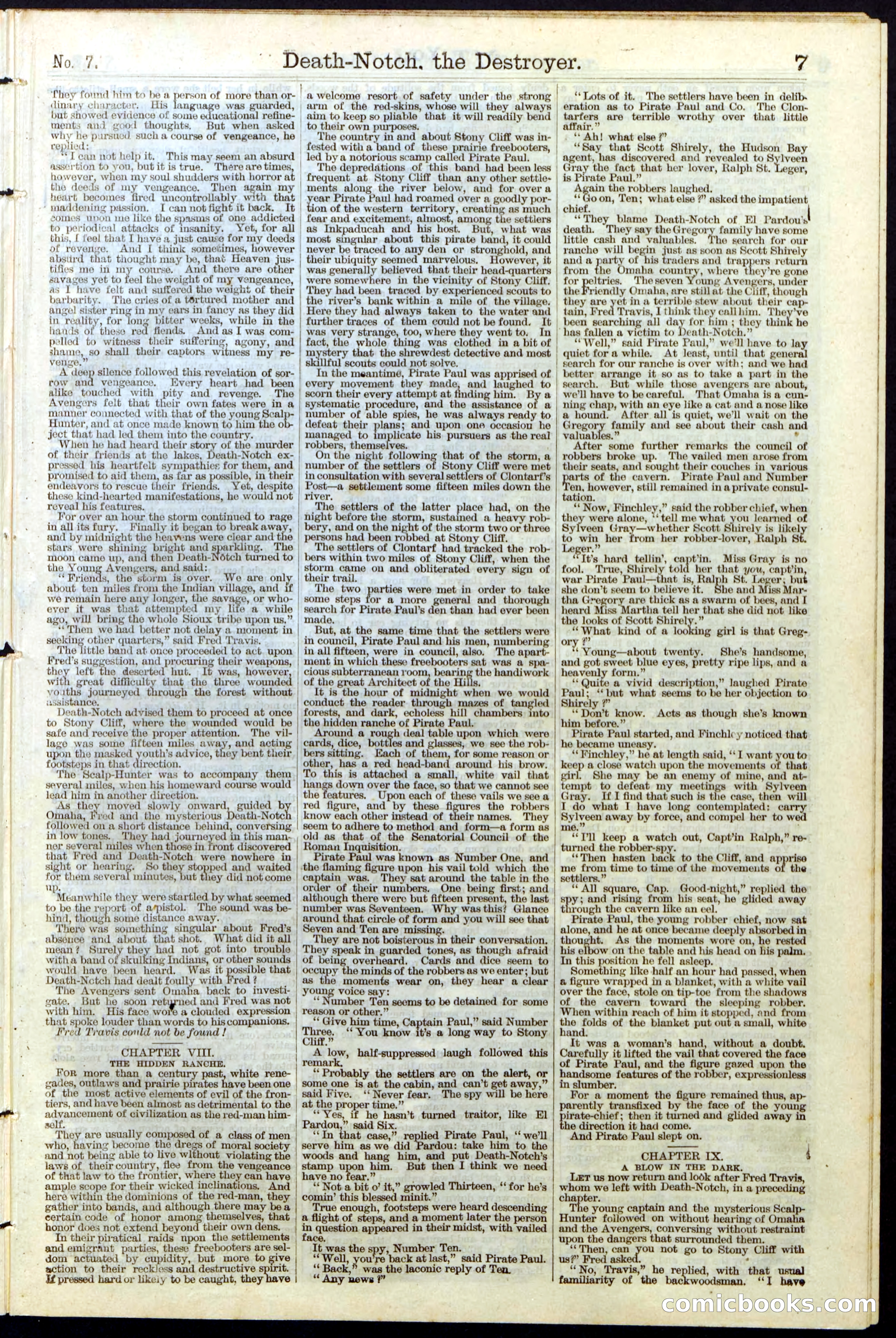 Beadle's New York Dime Library No. 7 — page 7 of 28
