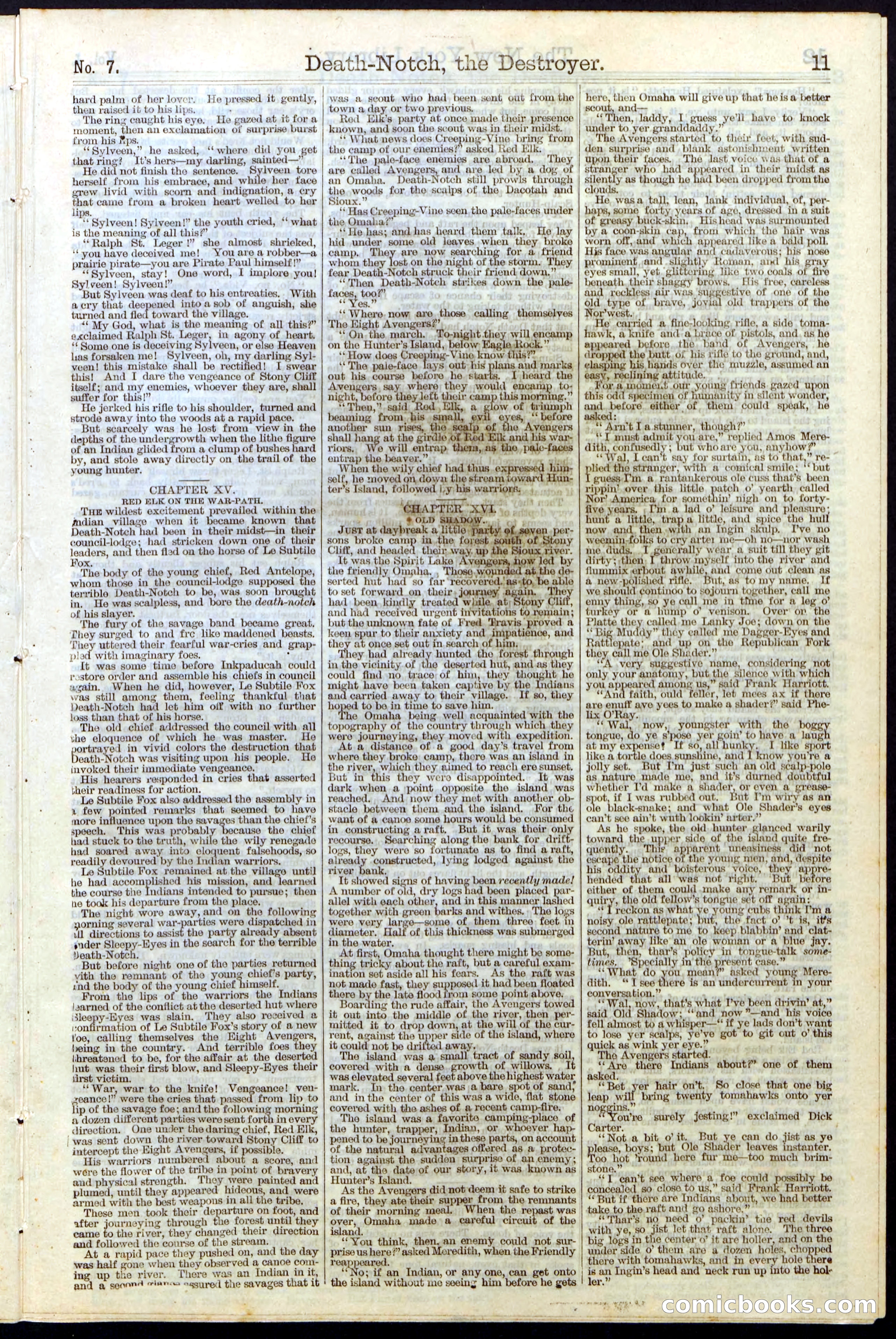 Beadle's New York Dime Library No. 7 — page 11 of 28