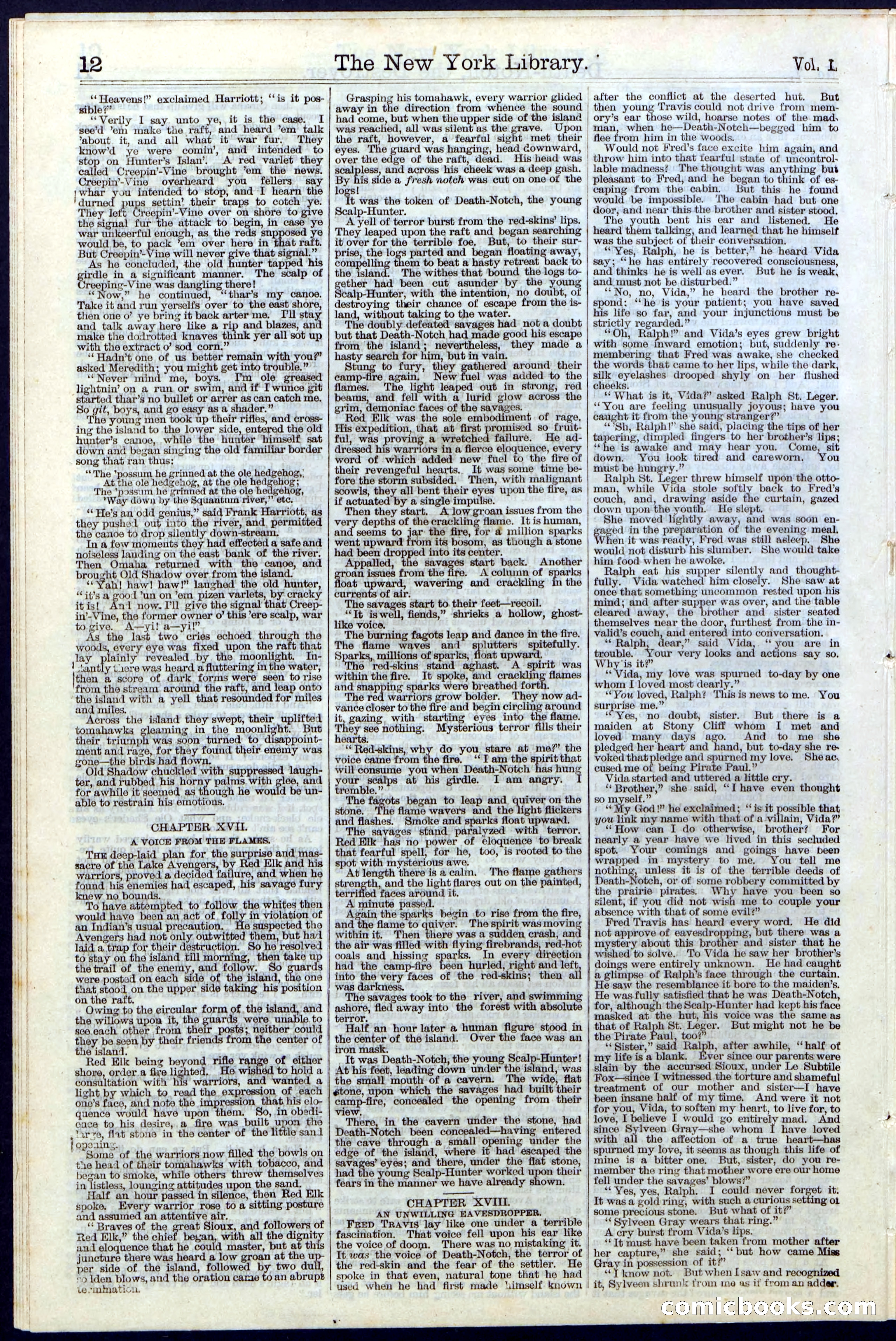 Beadle's New York Dime Library No. 7 — page 12 of 28