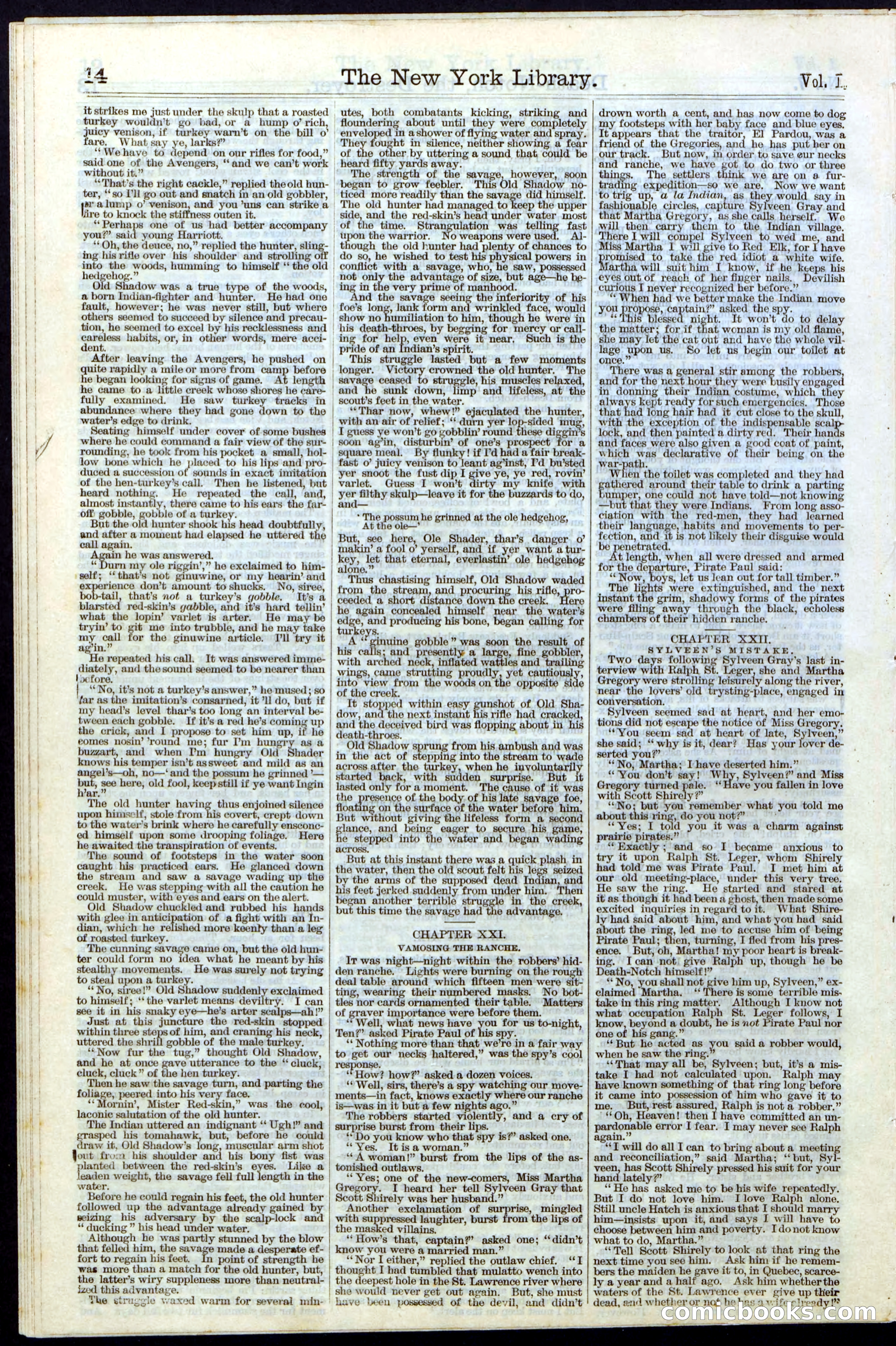 Beadle's New York Dime Library No. 7 — page 14 of 28