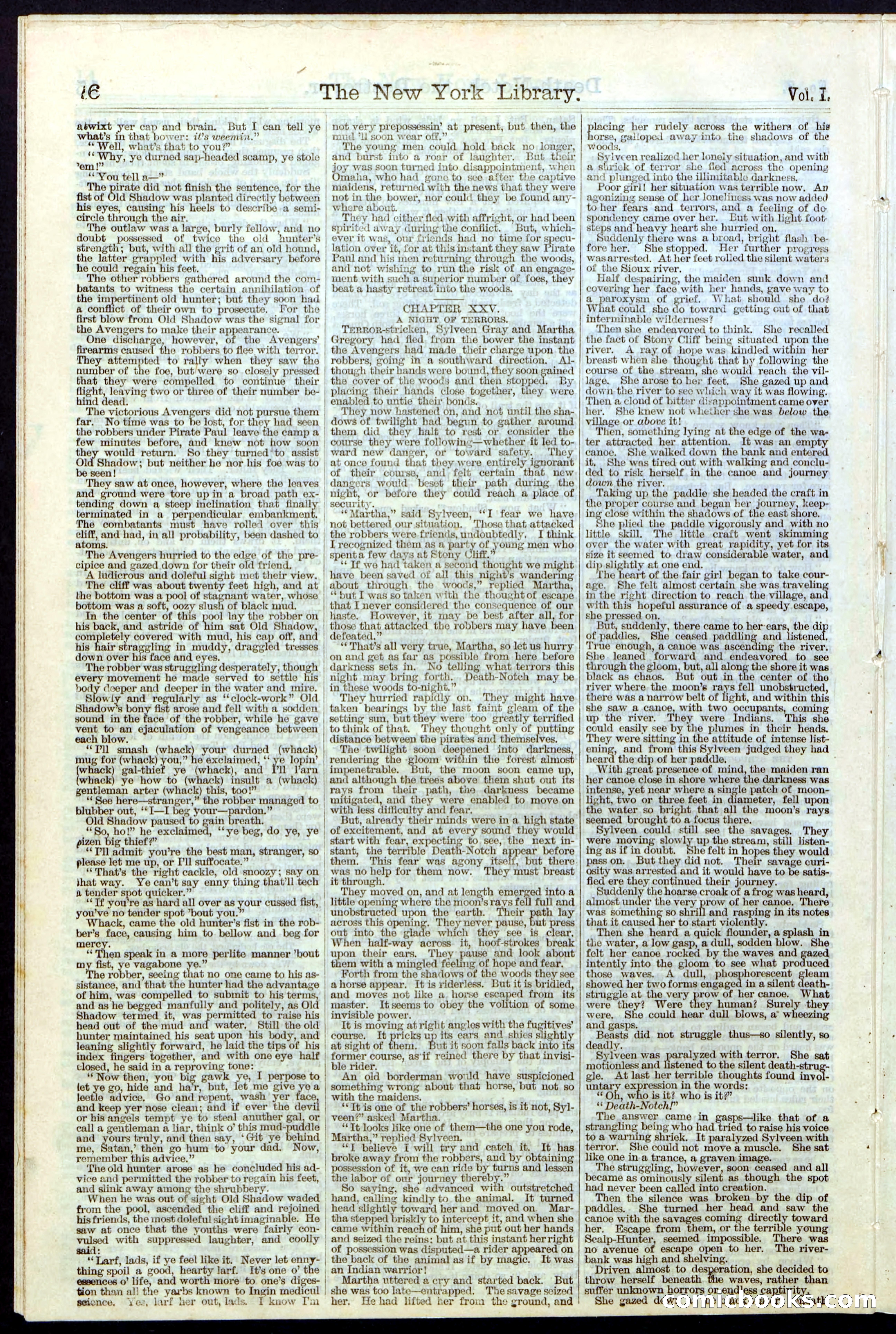 Beadle's New York Dime Library No. 7 — page 16 of 28