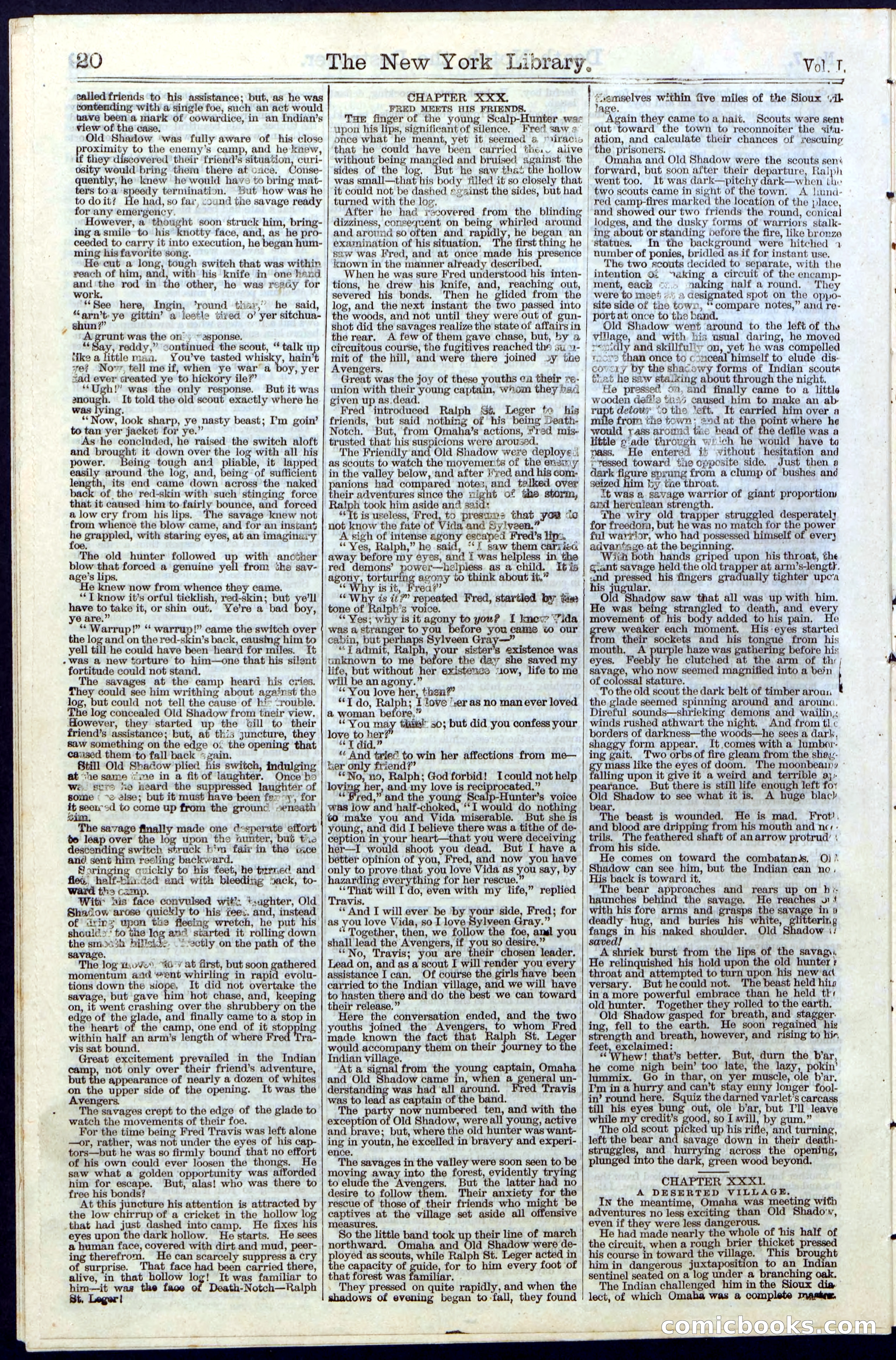 Beadle's New York Dime Library No. 7 — page 20 of 28