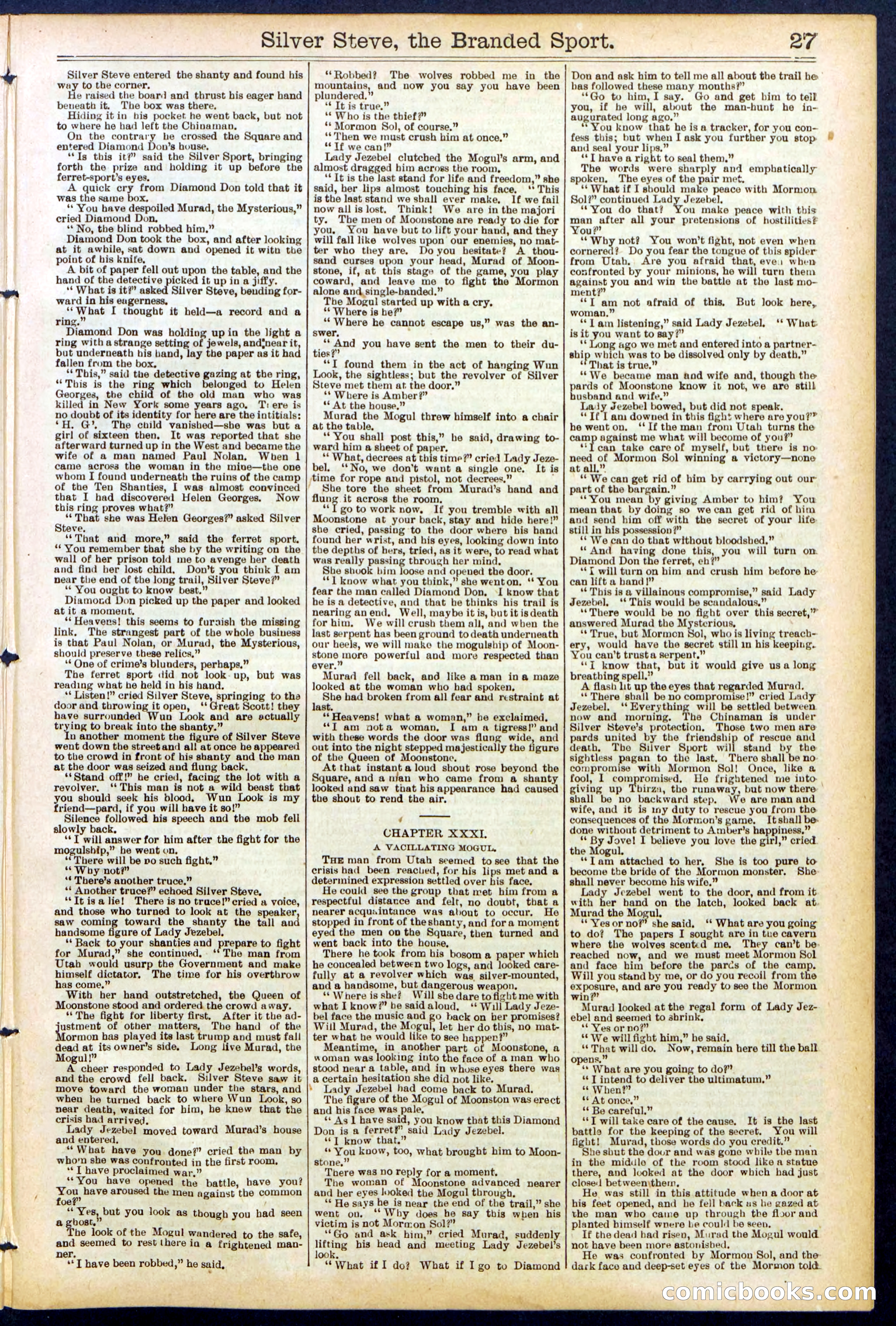 Beadle's New York Dime Library No. 701 — page 27 of 32