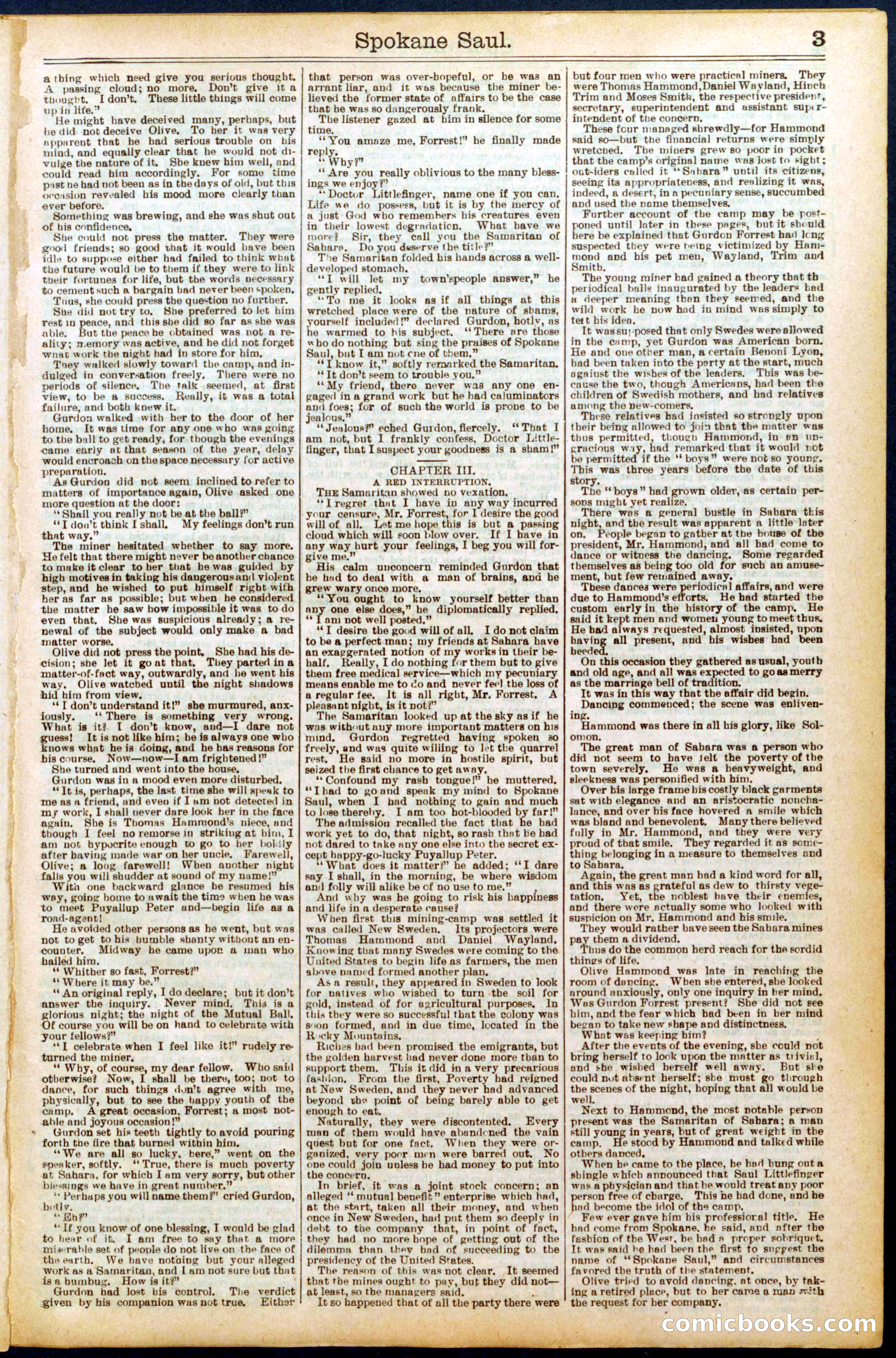 Beadle's New York Dime Library No. 703 — page 3 of 32