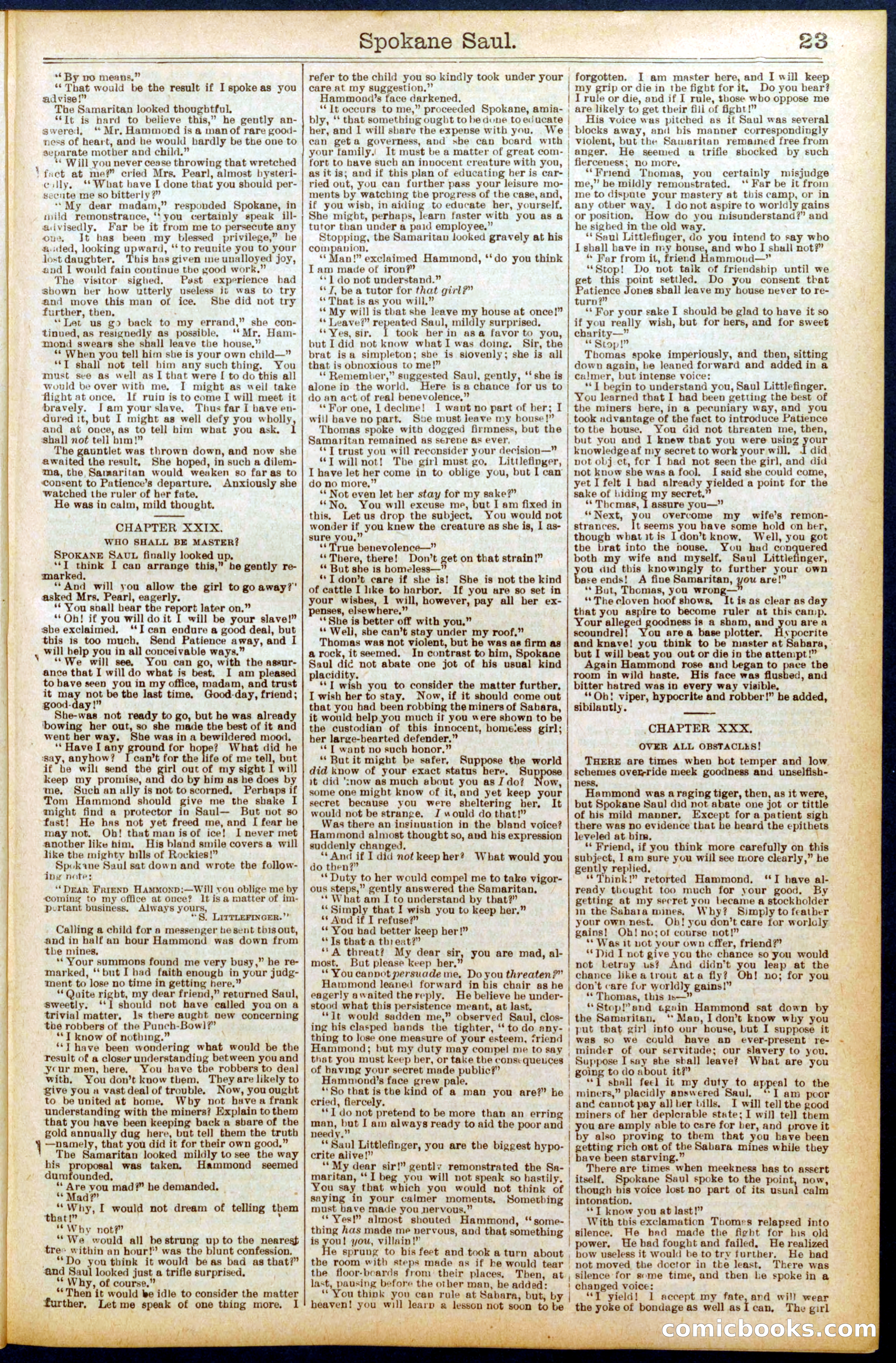 Beadle's New York Dime Library No. 703 — page 23 of 32
