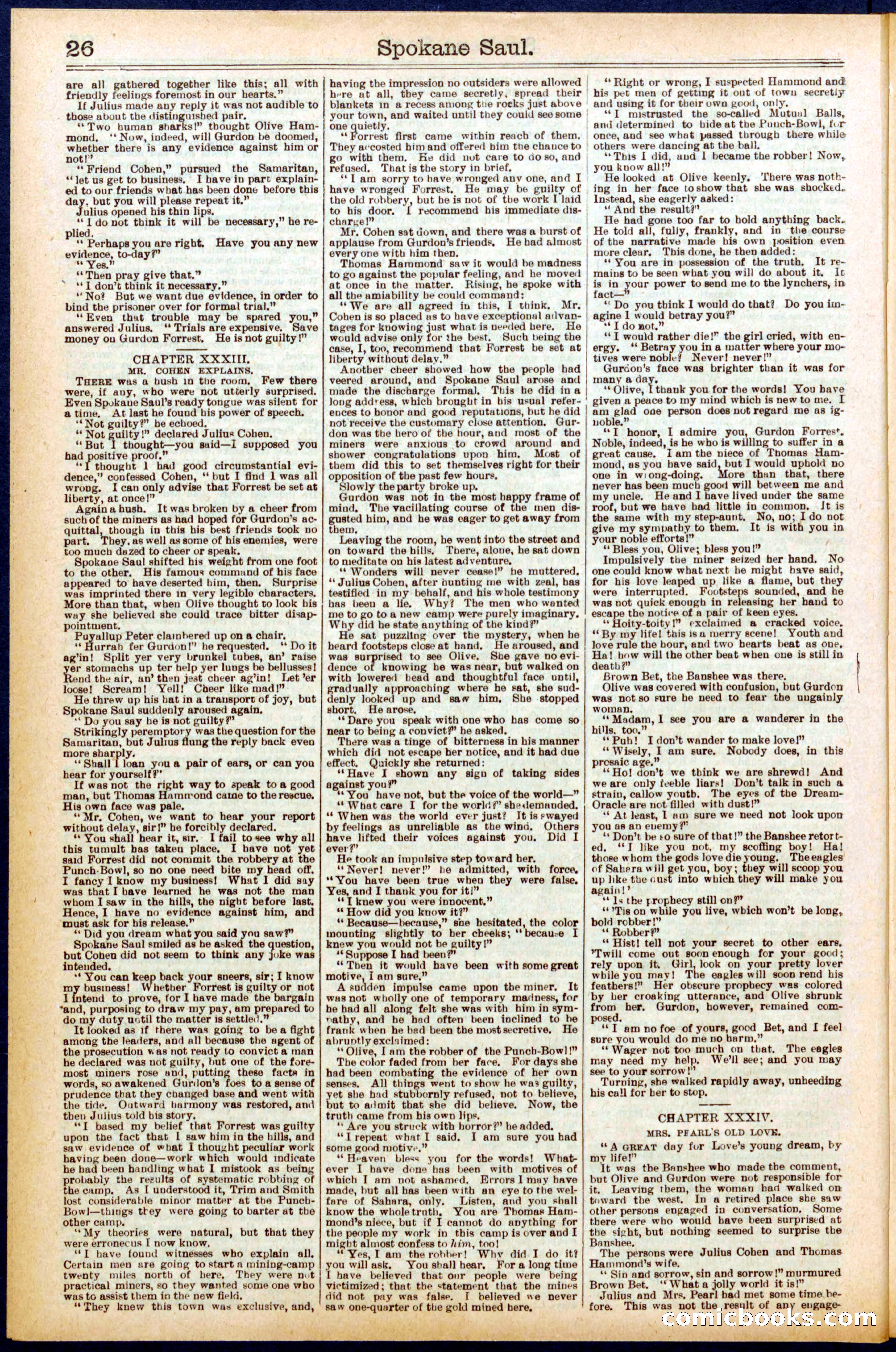 Beadle's New York Dime Library No. 703 — page 26 of 32